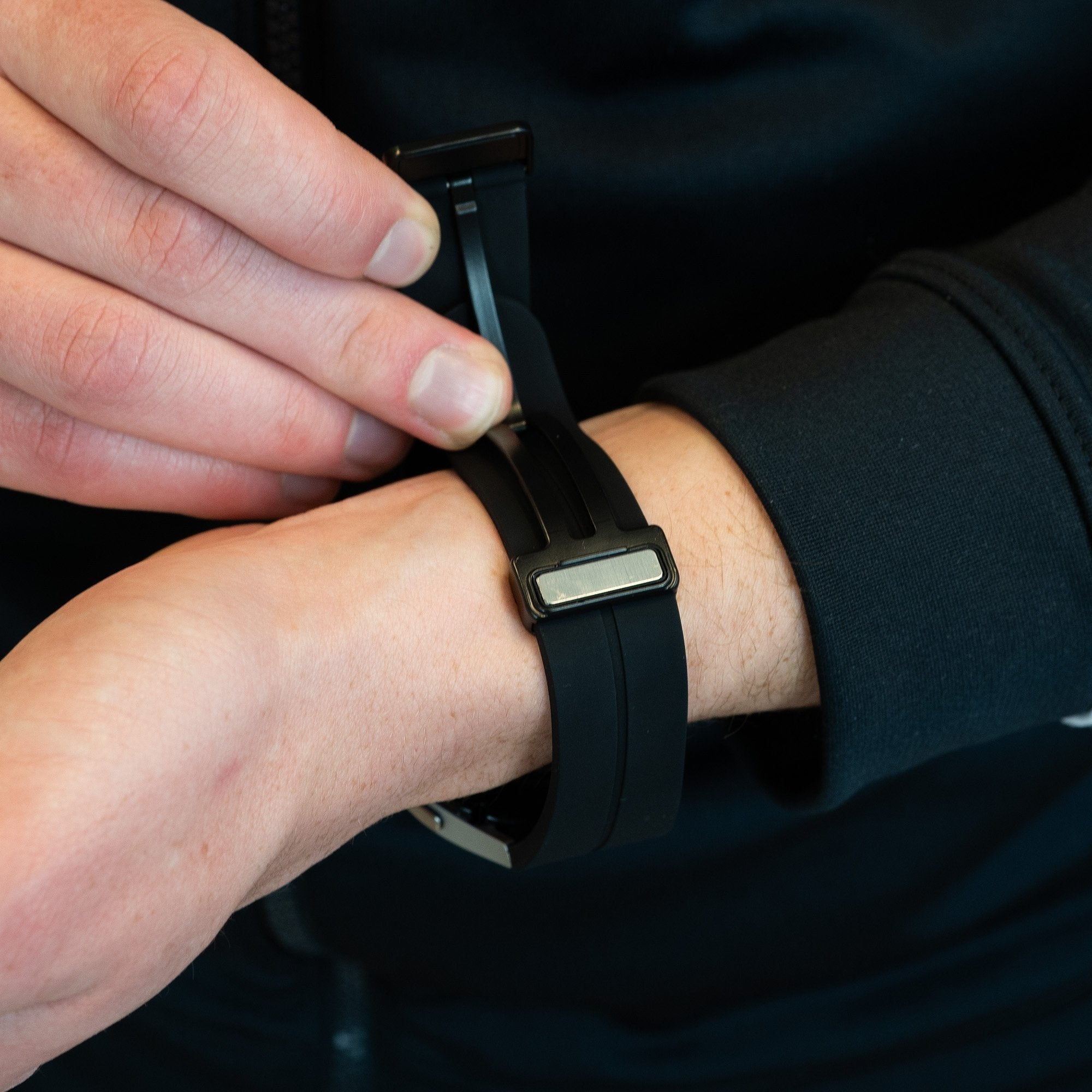 Bandz Bracelet silicone D-Buckle Samsung Galaxy Watch 4 40mm (noir)