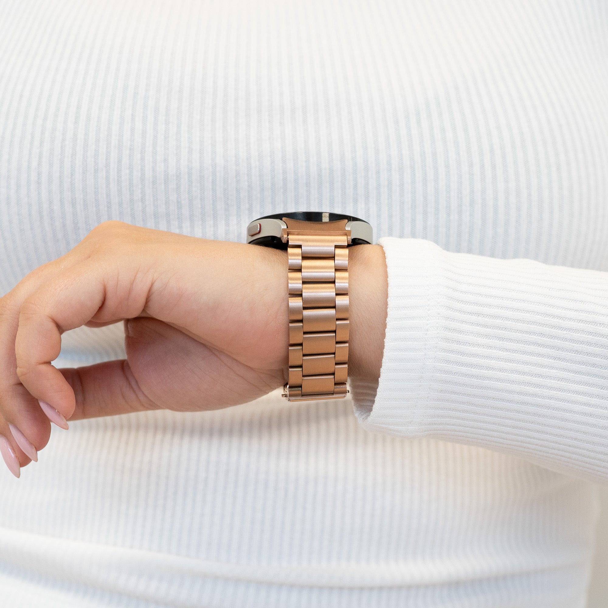 Bandz Samsung Galaxy Watch 4 Classic 46mm Steel Strap 'Classic' (Rose Gold)