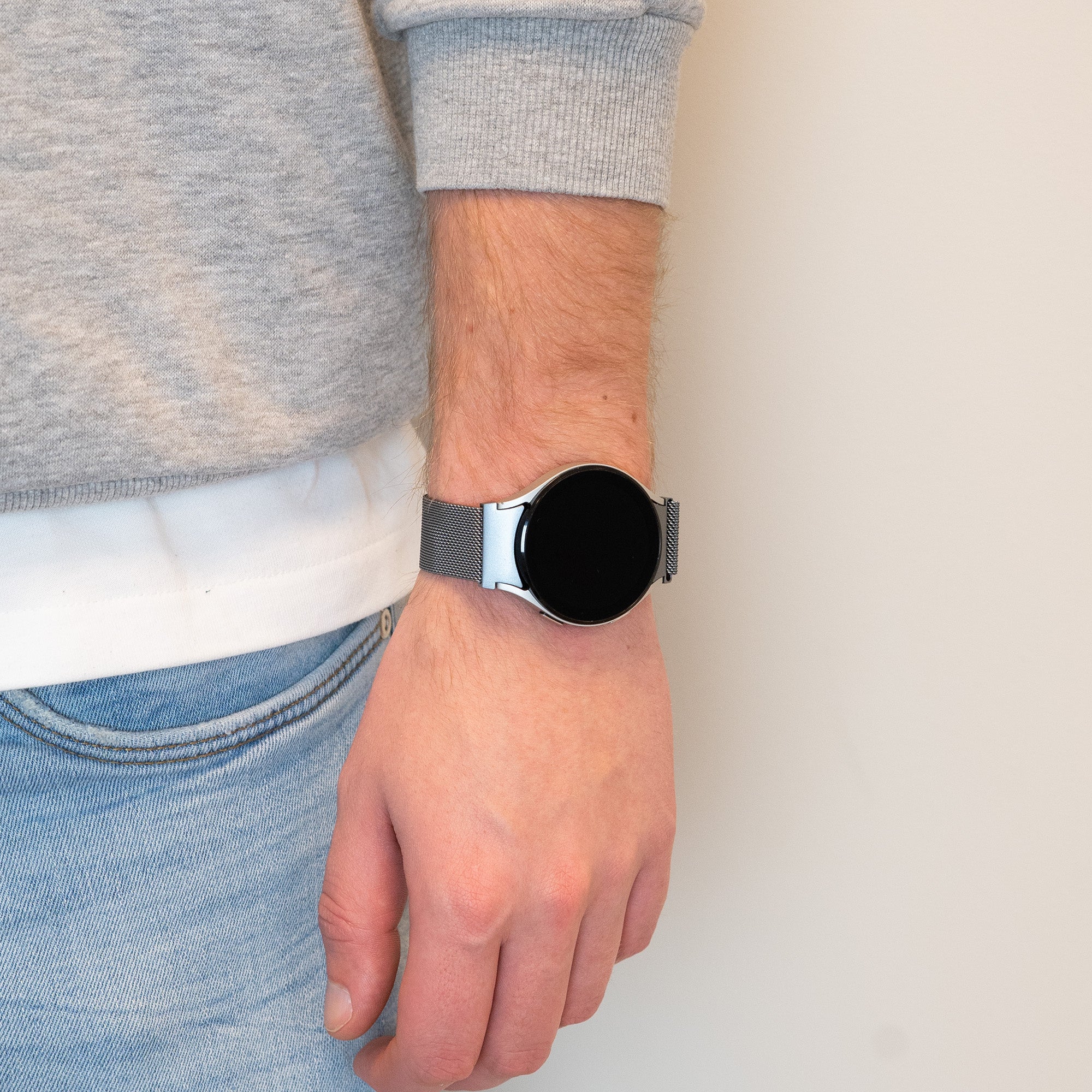 Bandz Samsung Galaxy Watch 5 Pro Milanese Loop Strap (Grey)