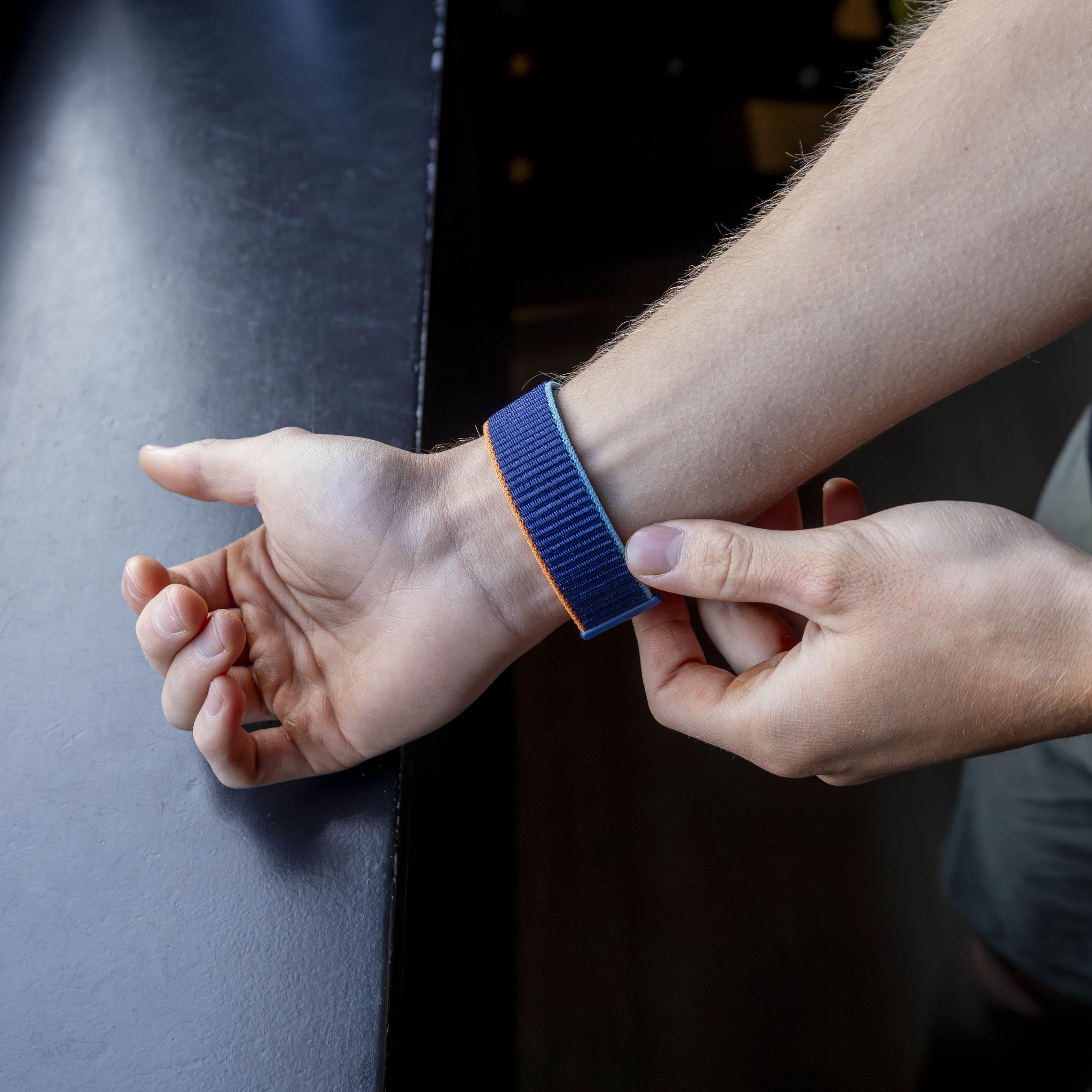 Bandz Bracelet nylon 'Classic' Apple Watch (bleu foncé melange)