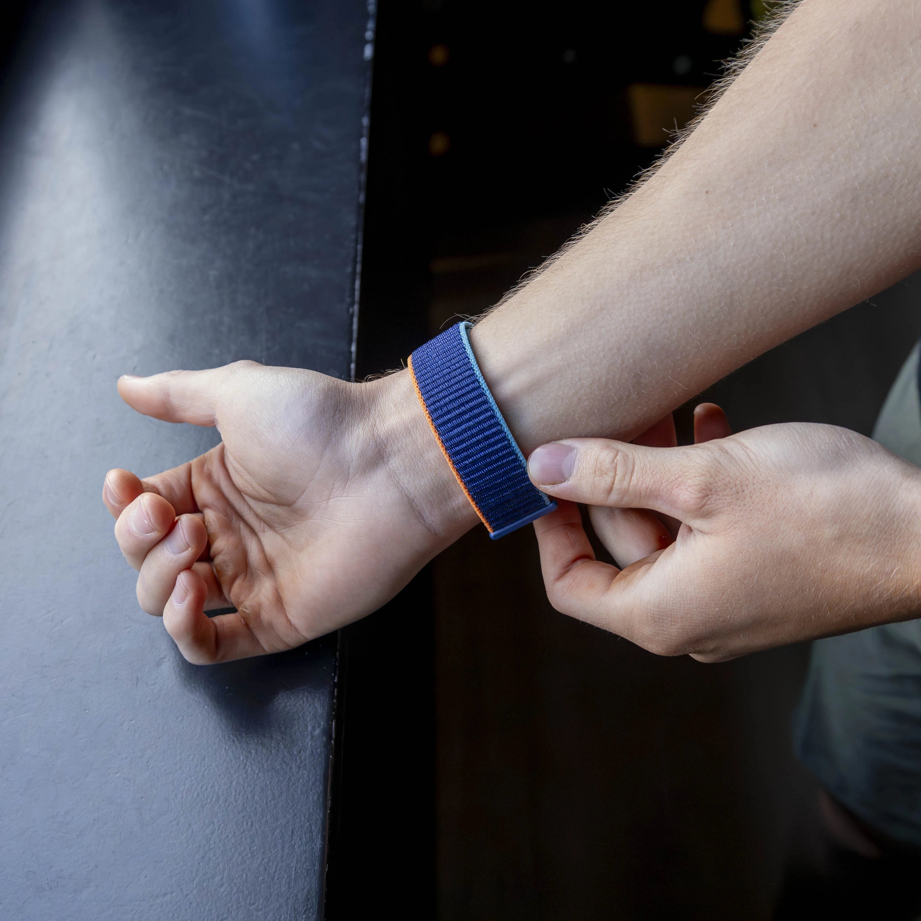 Bandz Bracelet nylon 'Classic' Apple Watch (bleu foncé melange)