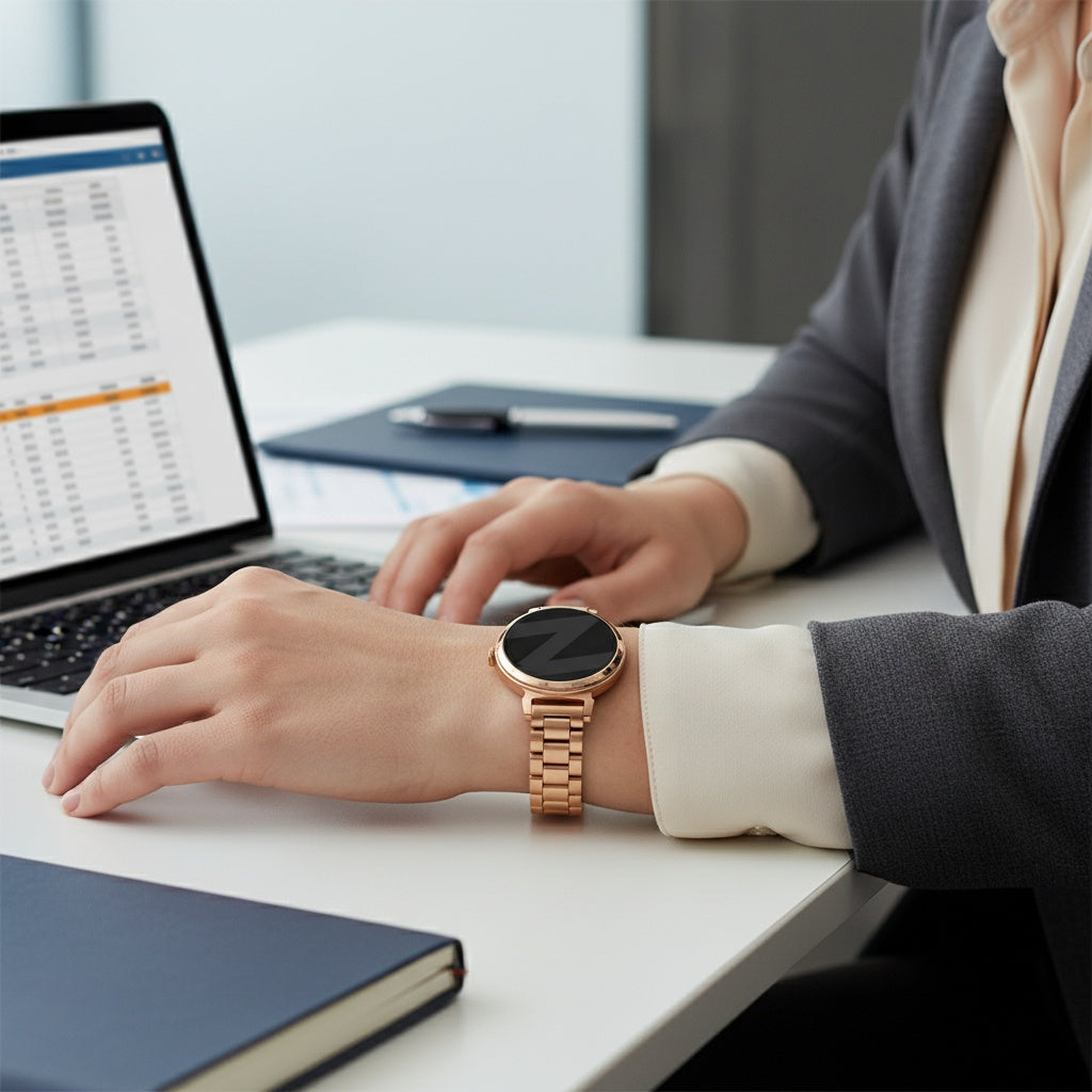 Bandz Bracelet acier 'Classic' Garmin Lily 2 (or rose)