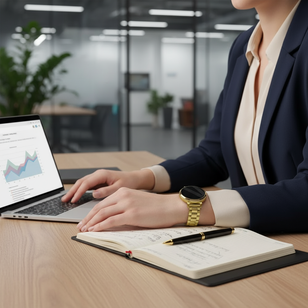 Bandz Bracelet acier 'Classic' Garmin Lily 2 (or)