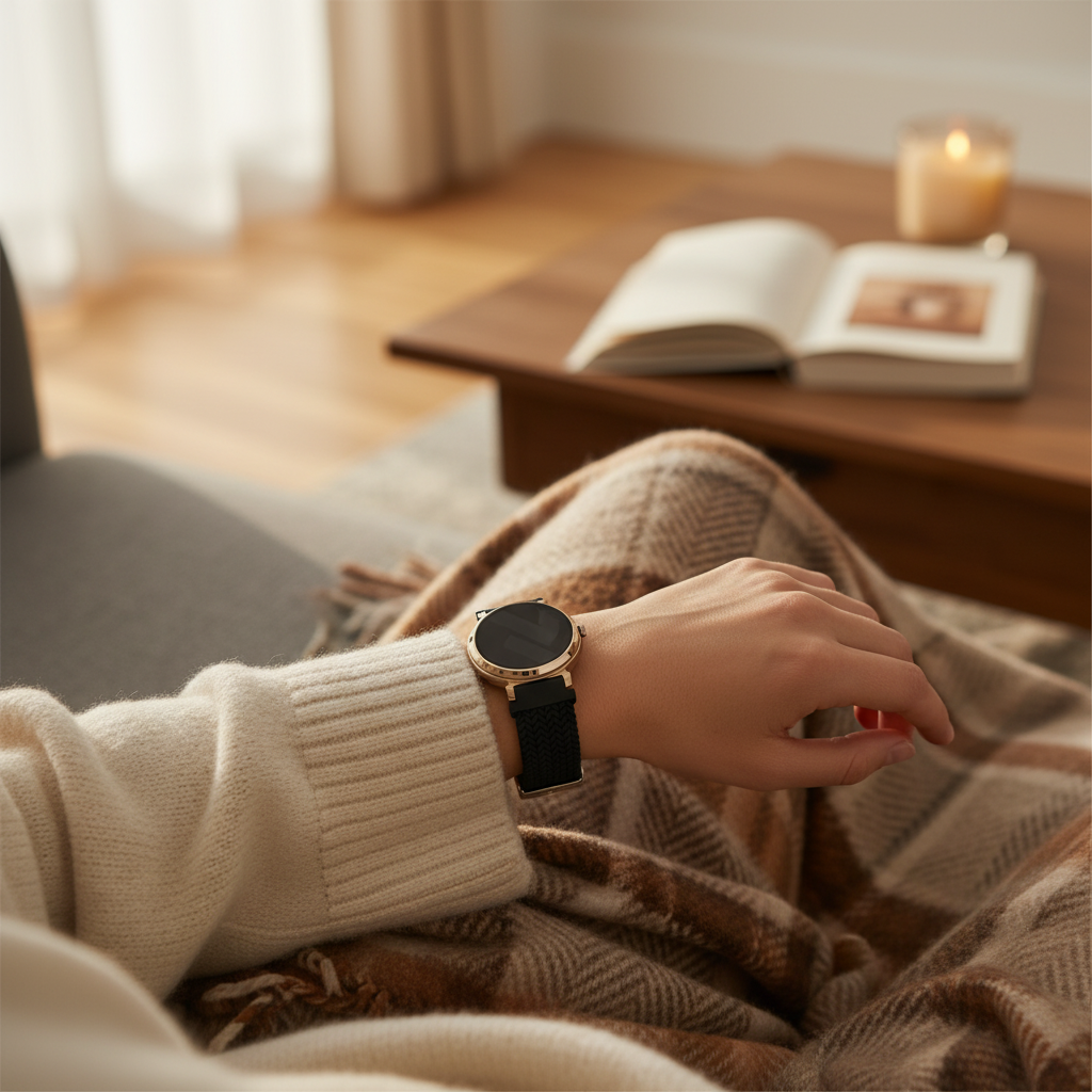 Bandz Garmin Lily 2 Braided Nylon Strap (Black)