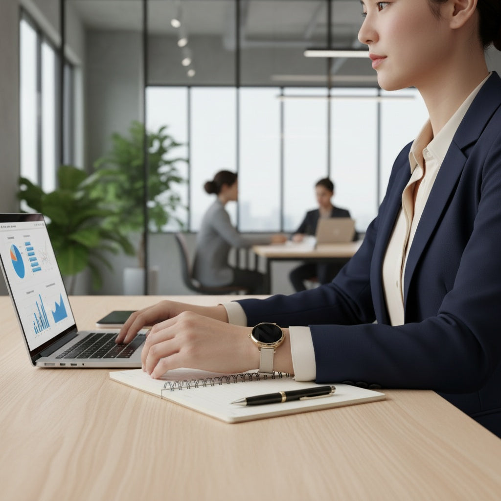 Bandz Bracelet cuir "Classic" Garmin Lily 2 (beige)