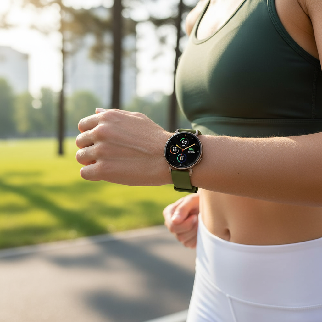 Bracelet silicone luxe Garmin Lily 2 (vert)