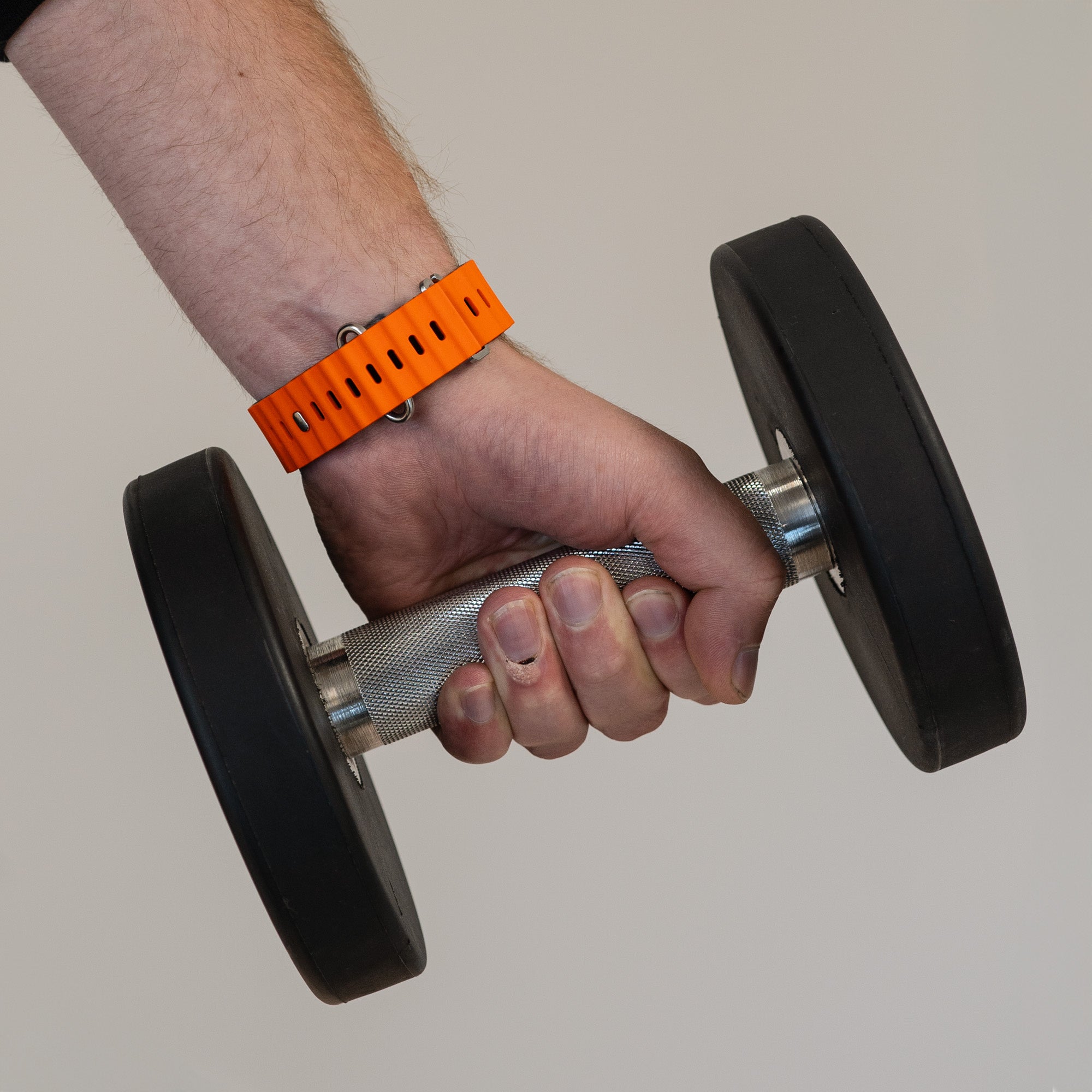 Bracelet Ocean Apple Watch avec fermeture à pression (orange/noir)