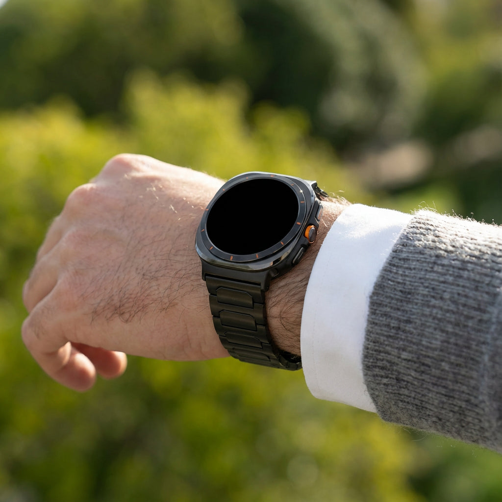 Bandz Bracelet titane Samsung Galaxy Watch Ultra 'Deluxe' (noir)