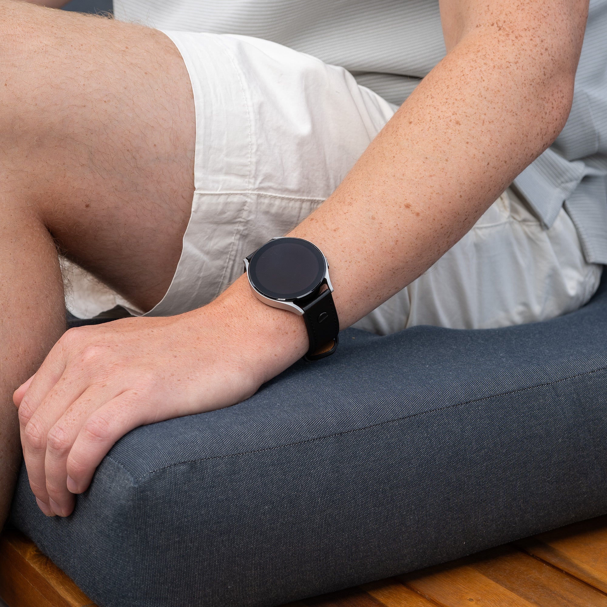 Bracelet cuir avec vis Coros Pace 2 (noir)