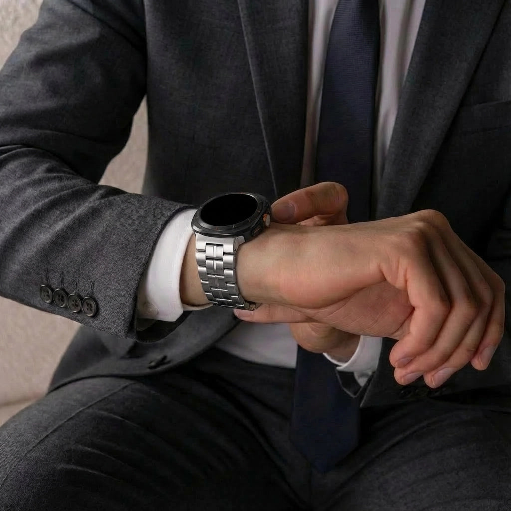 Samsung Galaxy Watch Ultra 'Square' Titanium Strap (Silver)