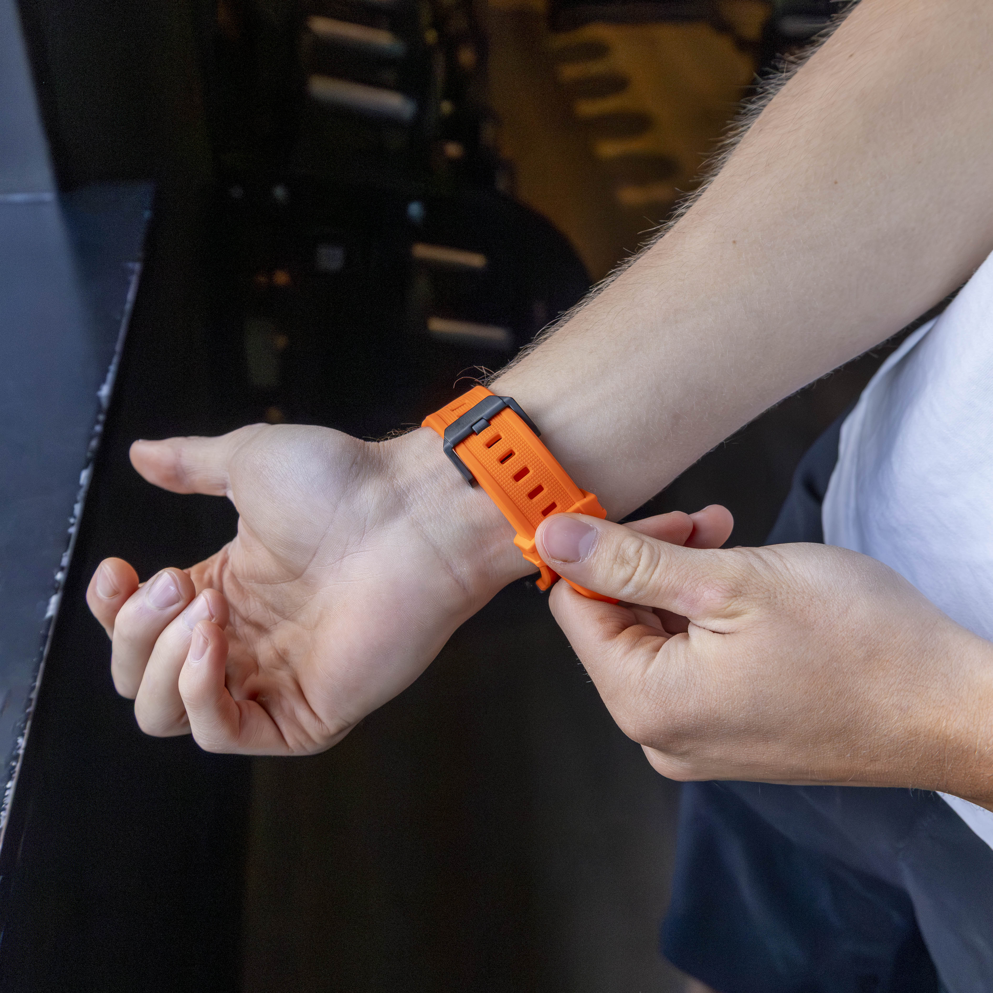 Bracelet TPU 'Explorer' Samsung Galaxy Watch Ultra (orange avec noir)