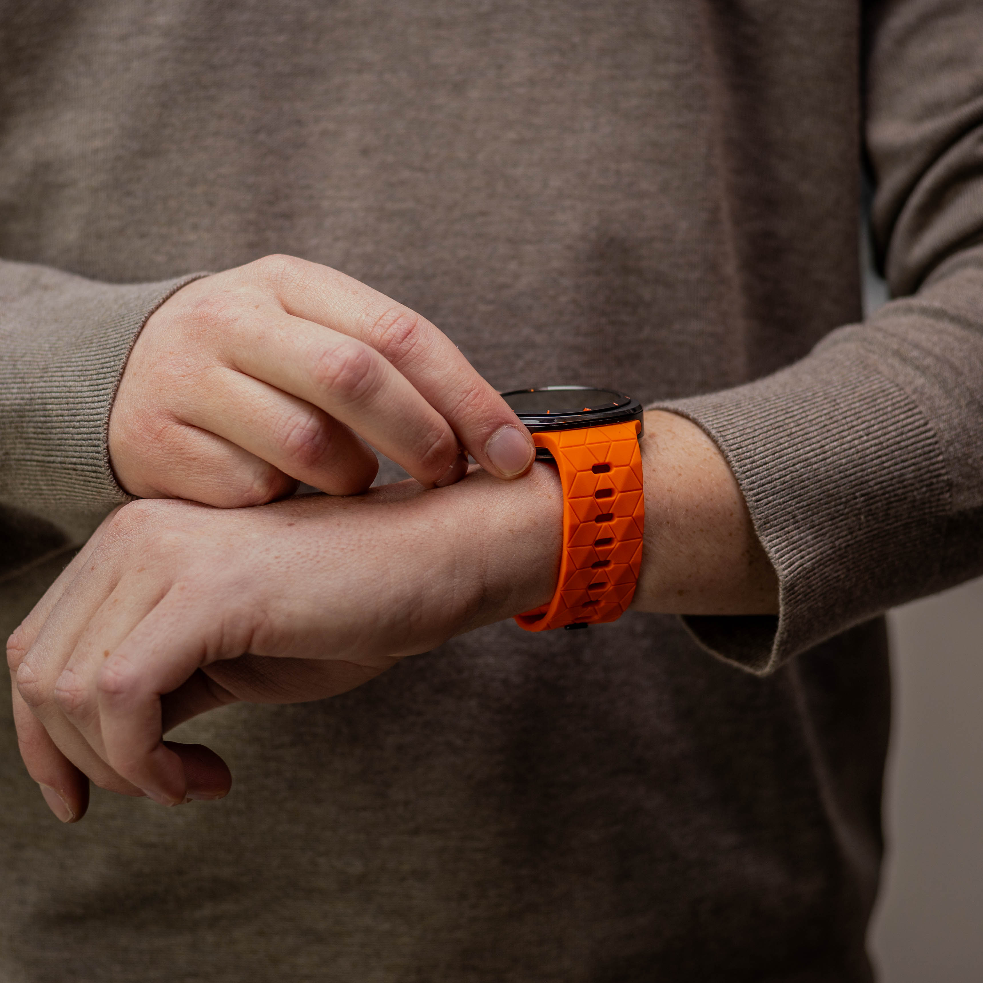 Bandz Bracelet silicone 'Hexagons' Samsung Galaxy Watch Ultra (orange)