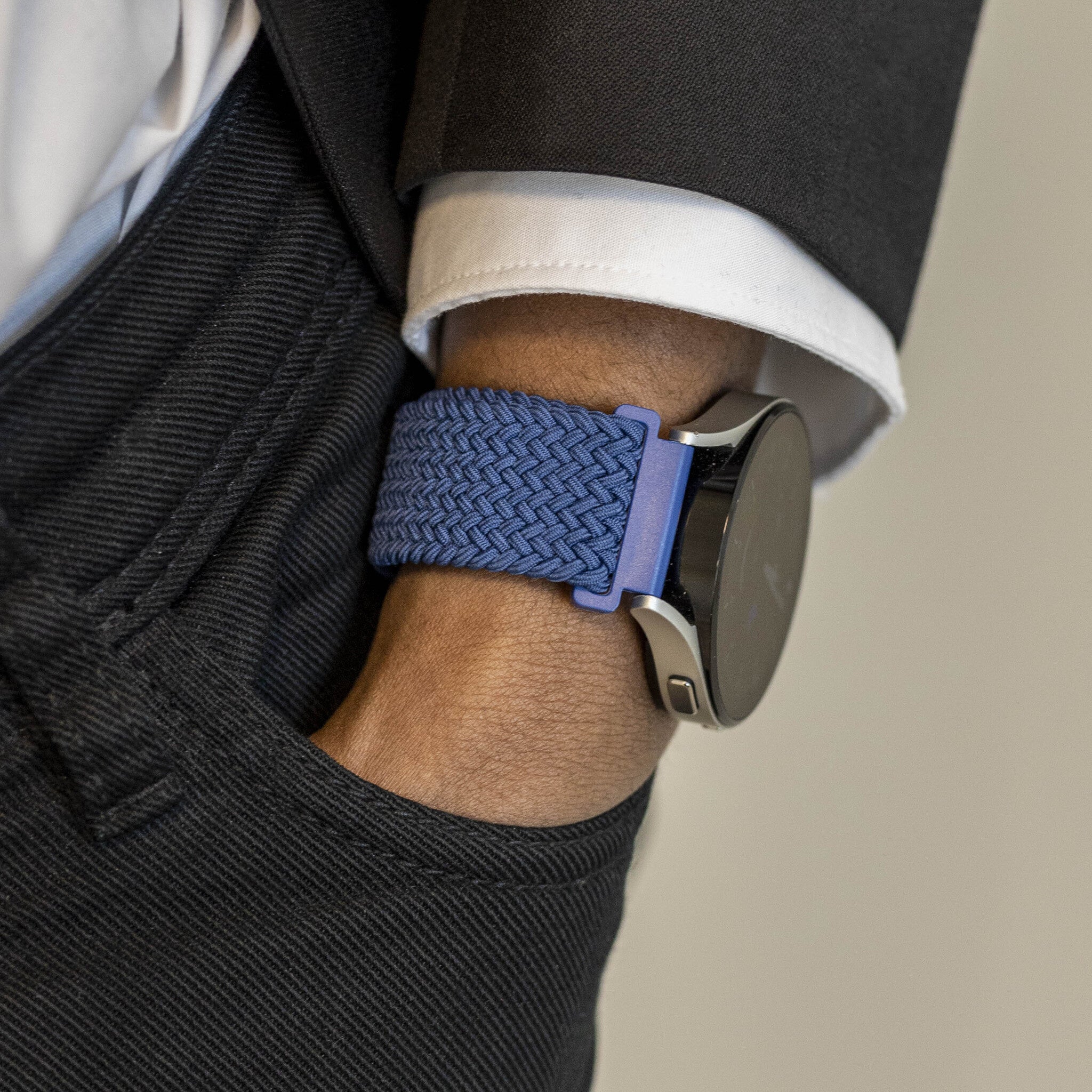 Bracelet tissé avec boucle Huawei Watch 5 - 46mm (bleu)