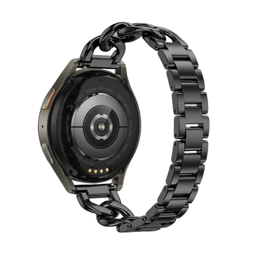 Bracelet chaîne acier Samsung Gear Sport (noir)