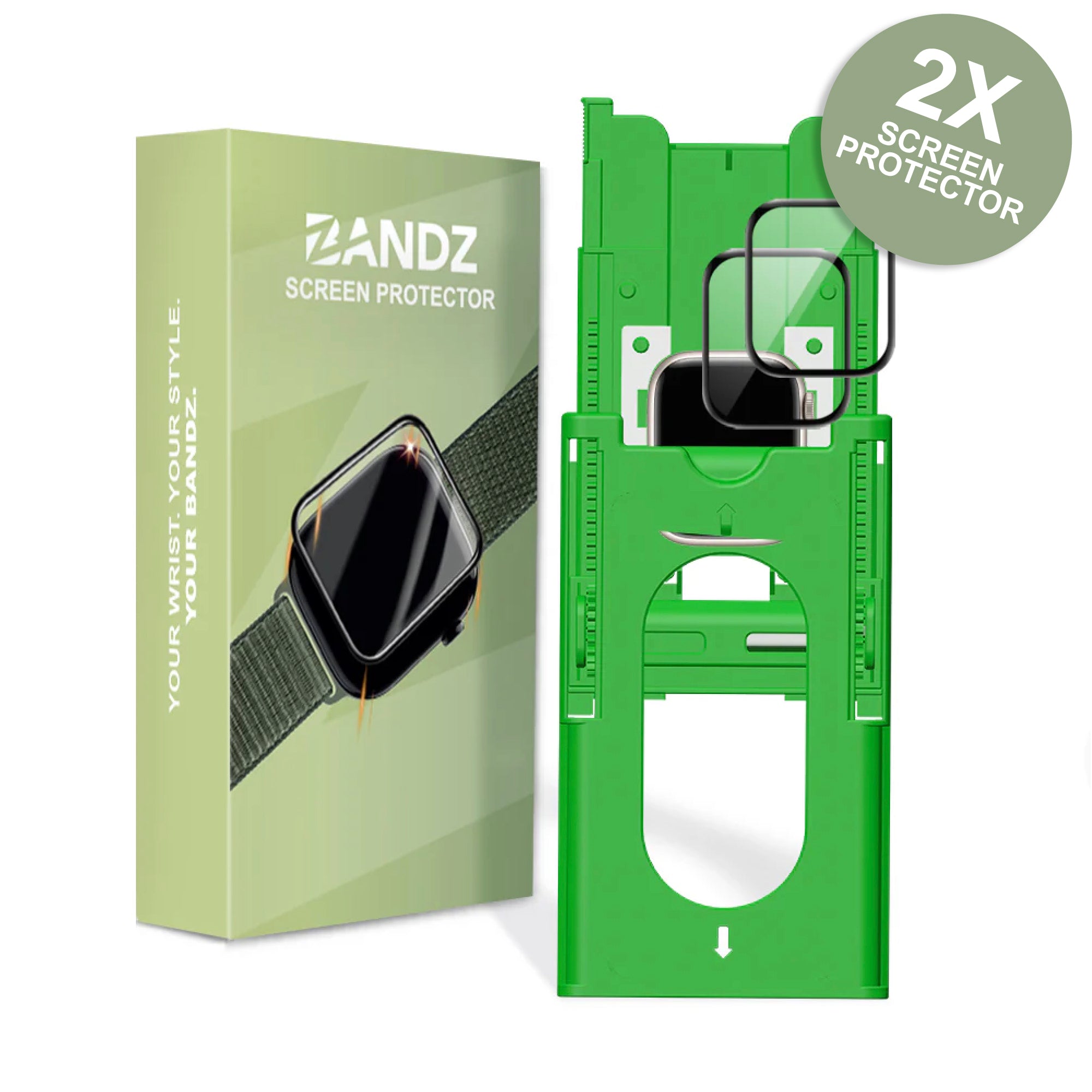 Bandz Apple Watch Glass Screenprotector with Premium Tool