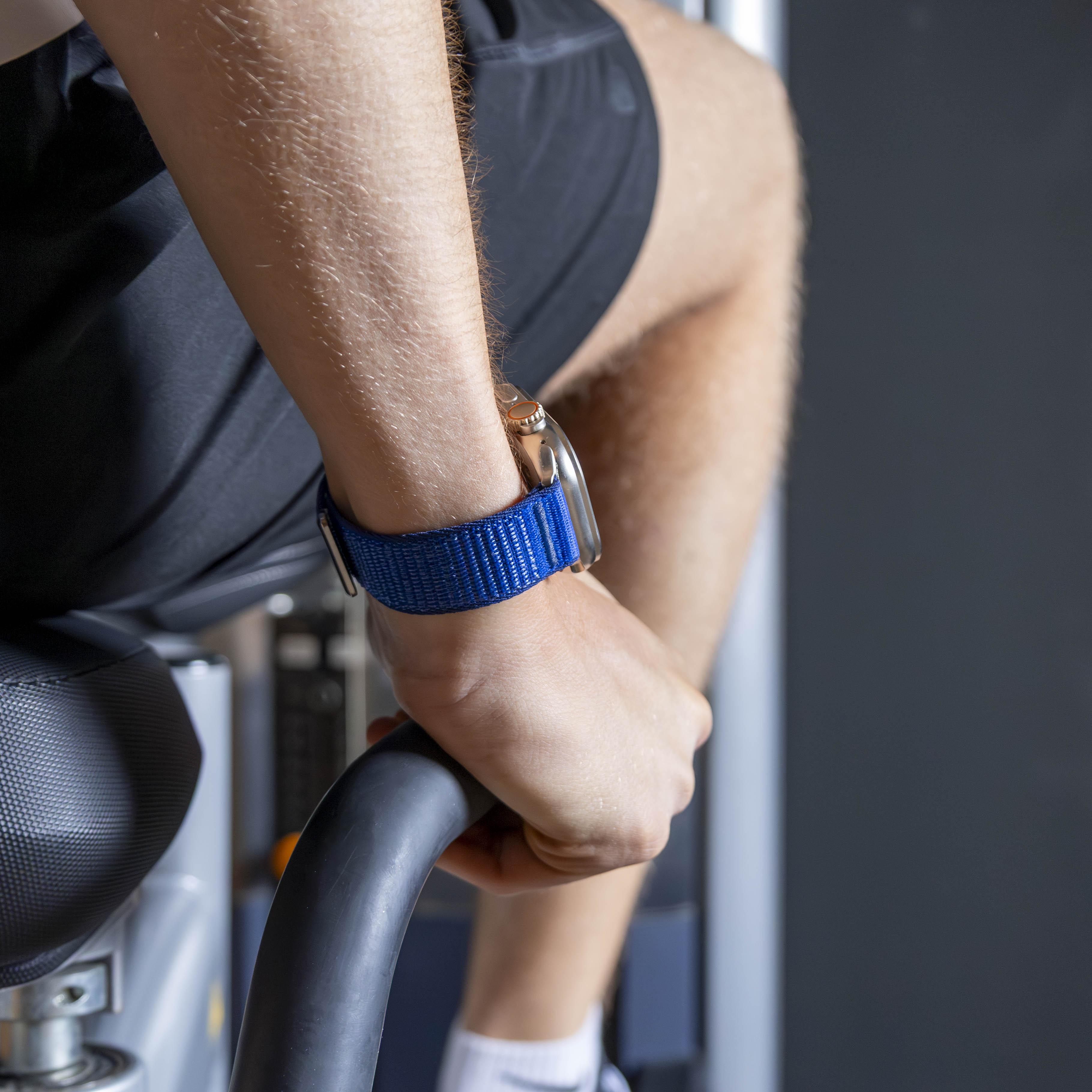 Strap-it Bracelet nylon Wave Apple Watch (bleu royal)