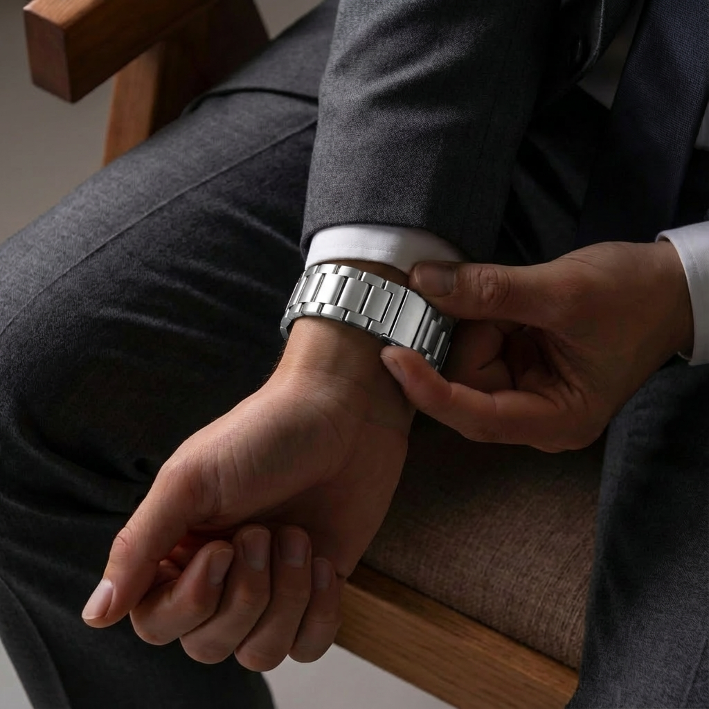 Bracelet titane Samsung Galaxy Watch 8 Classic (argent)