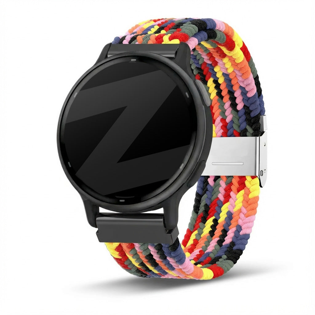 Bandz Bracelet nylon tressé Garmin Vivoactive 5 (coloré)
