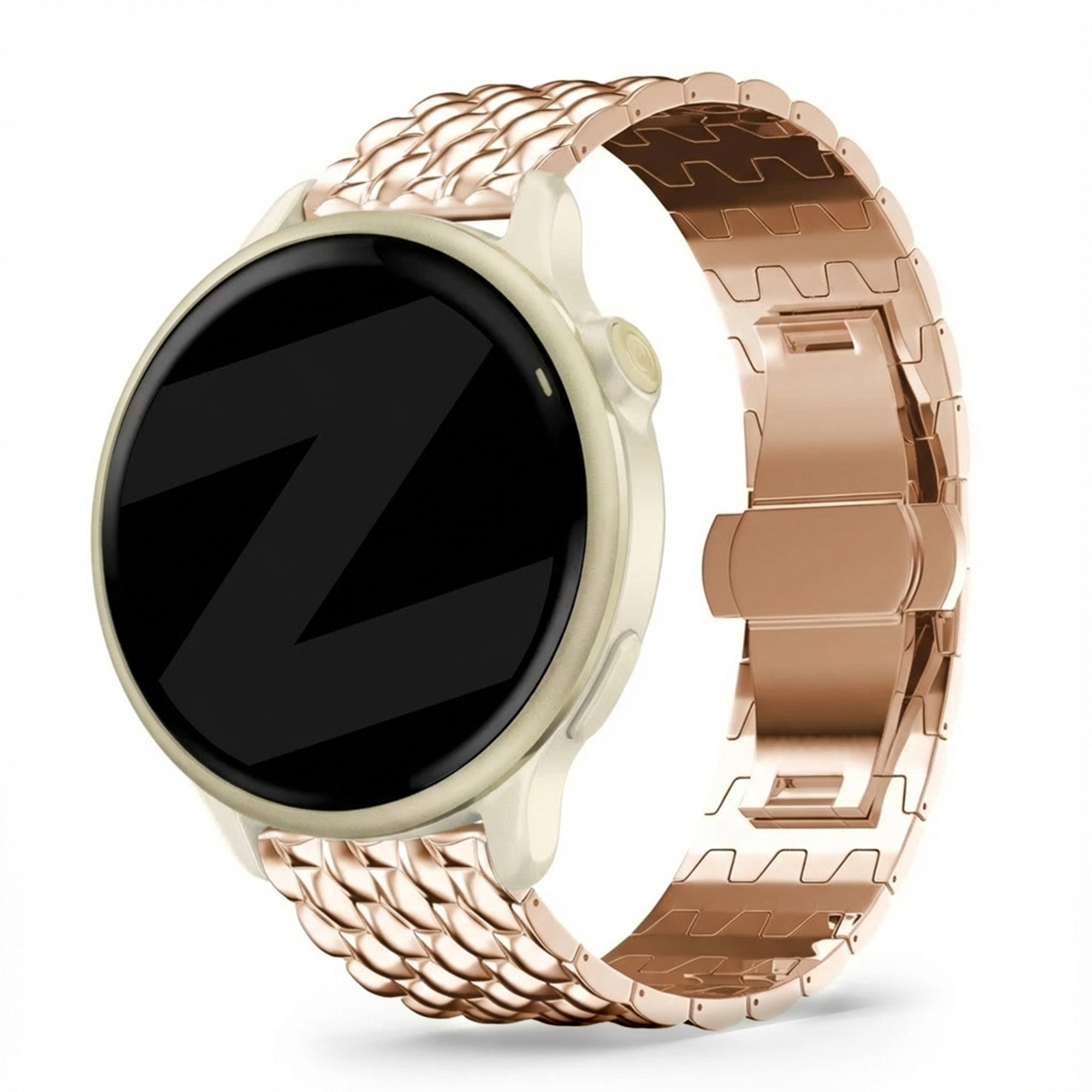 Bandz Bracelet acier 'Dragon' Garmin Vivoactive 6 (rose or)