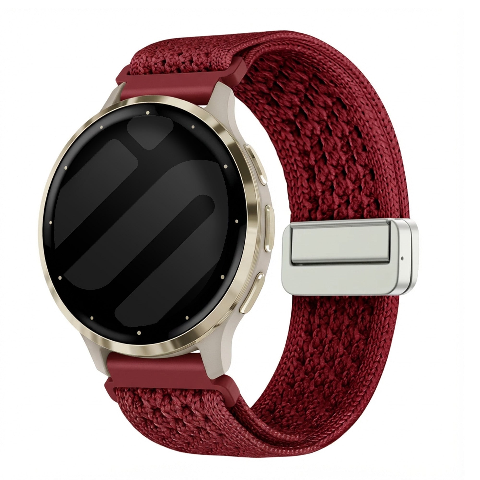 Bandz Garmin Venu 3s Vintage Nylon Strap (Wine Red)