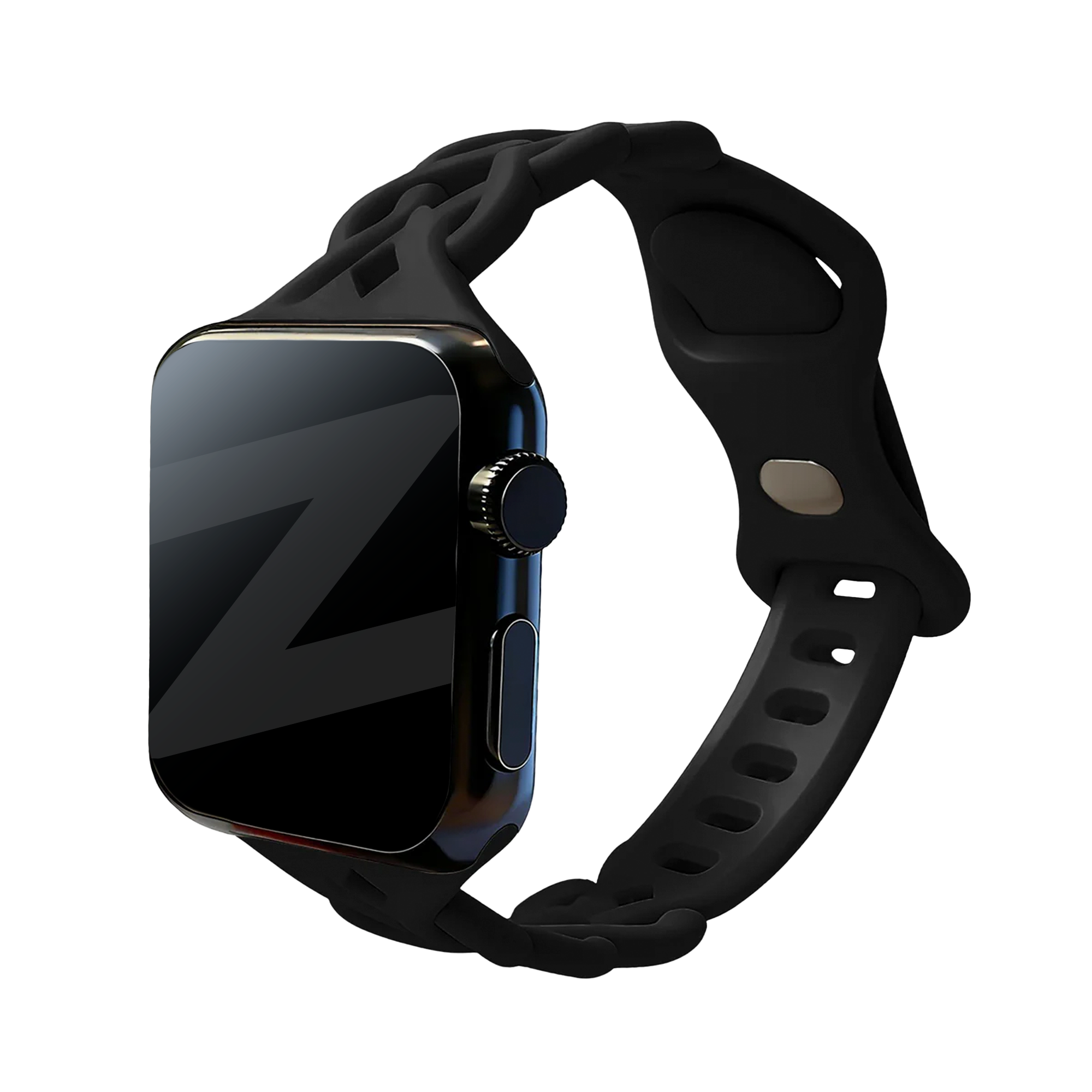 Bandz Bracelet silicone tissé Apple Watch (noir)