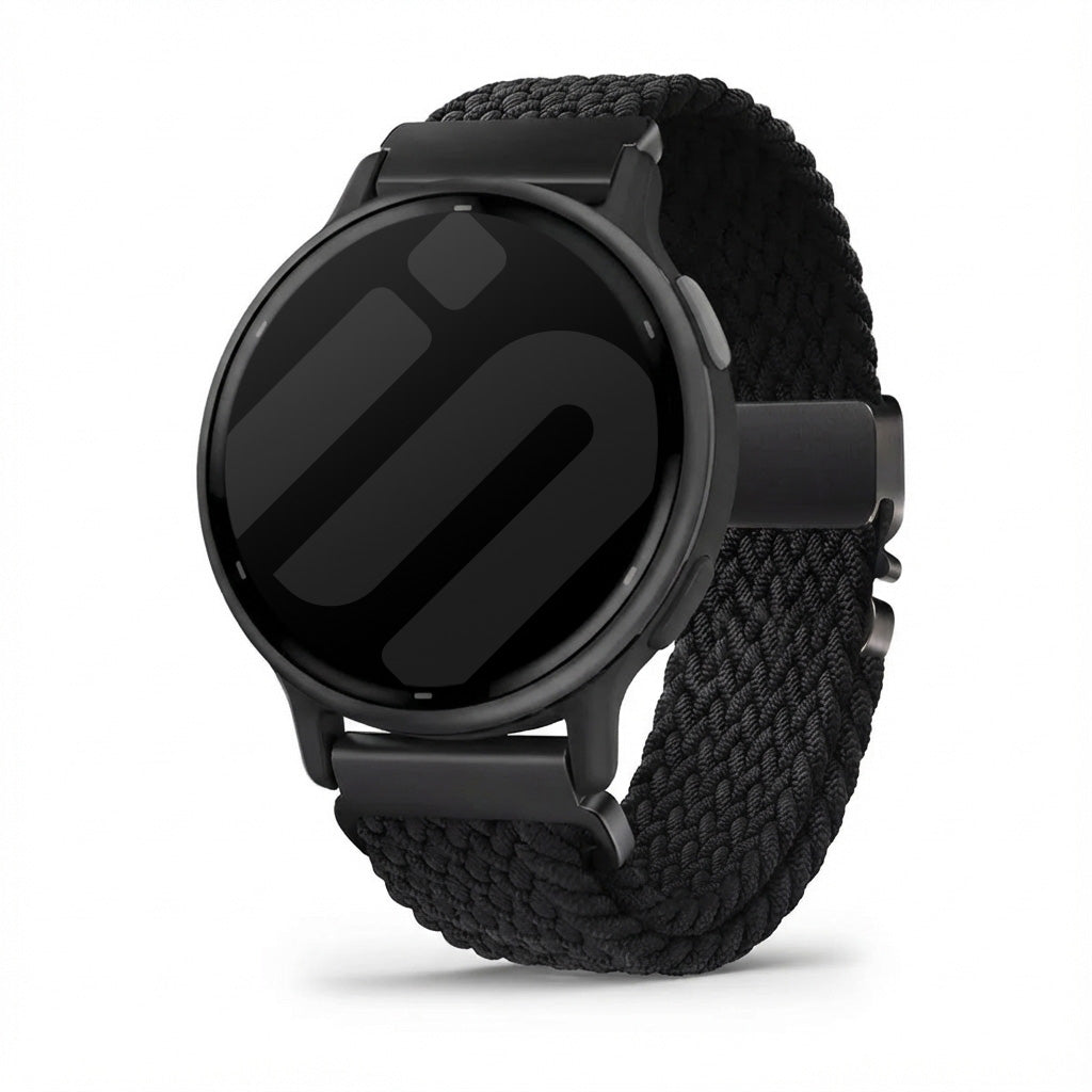 Bracelet tissé avec boucle Garmin Vivoactive 5 (noir)
