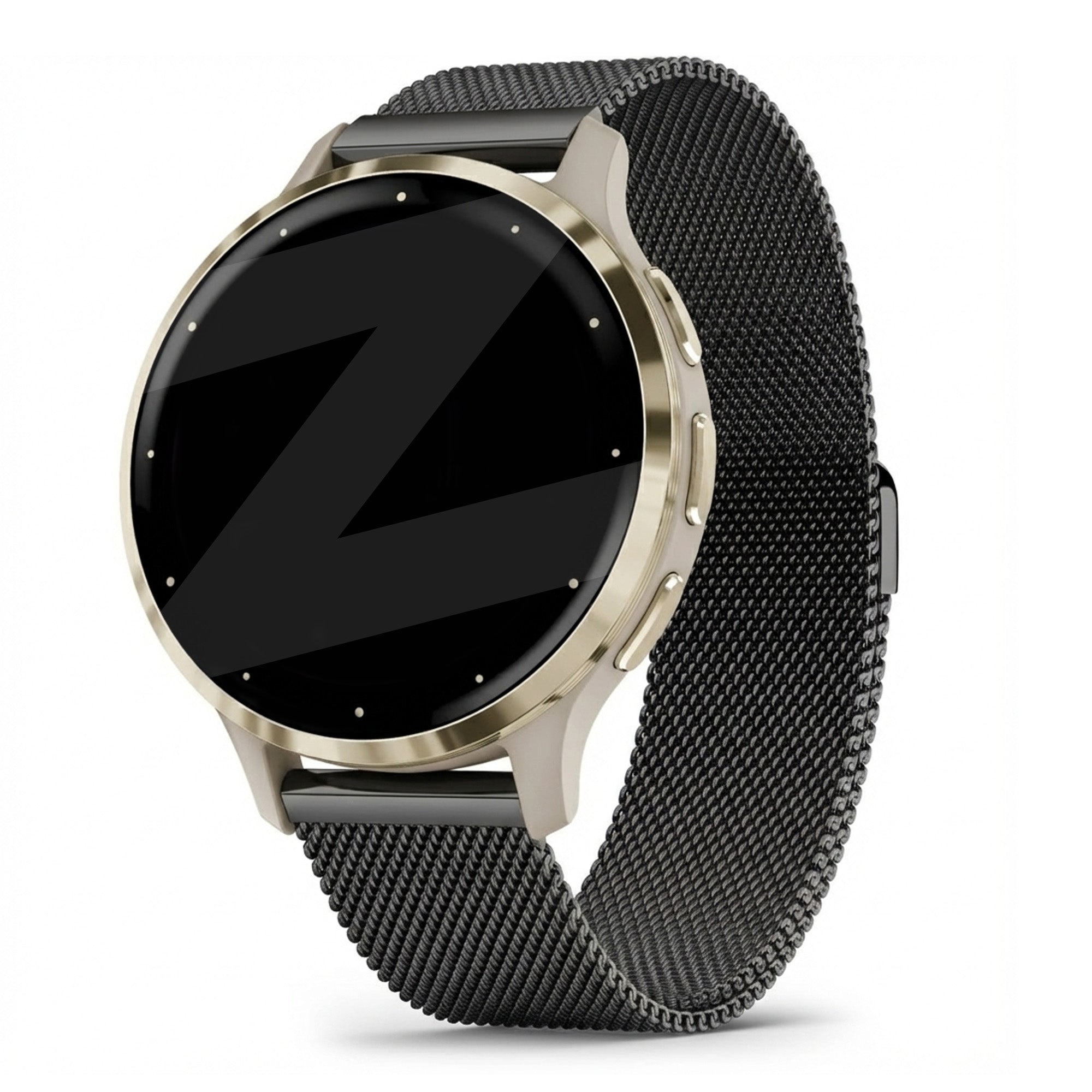 Bandz Bracelet milanais Loop Garmin Venu 3s (noir)