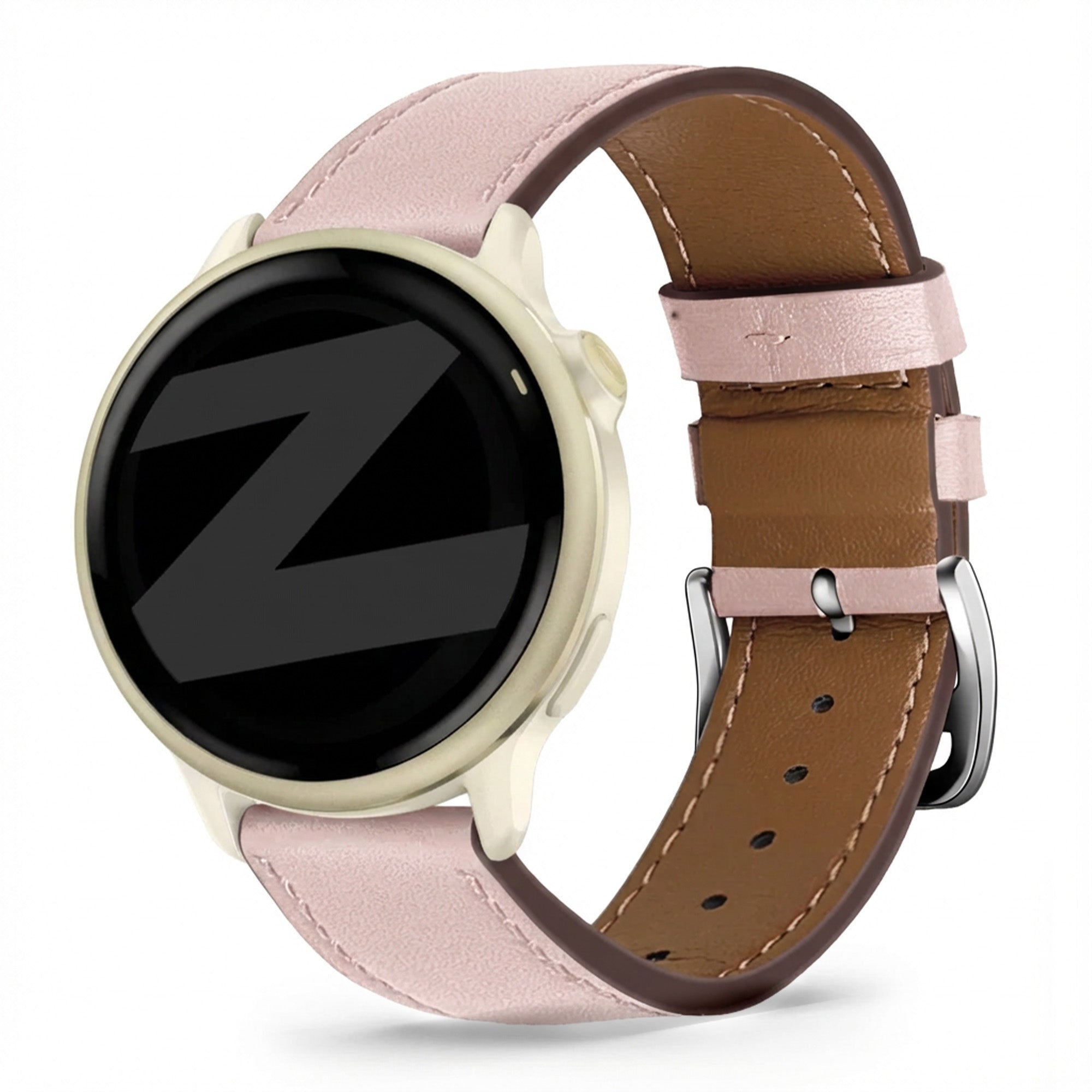 Bandz Bracelet cuir 'Deluxe' Garmin Vivoactive 6 (rose)
