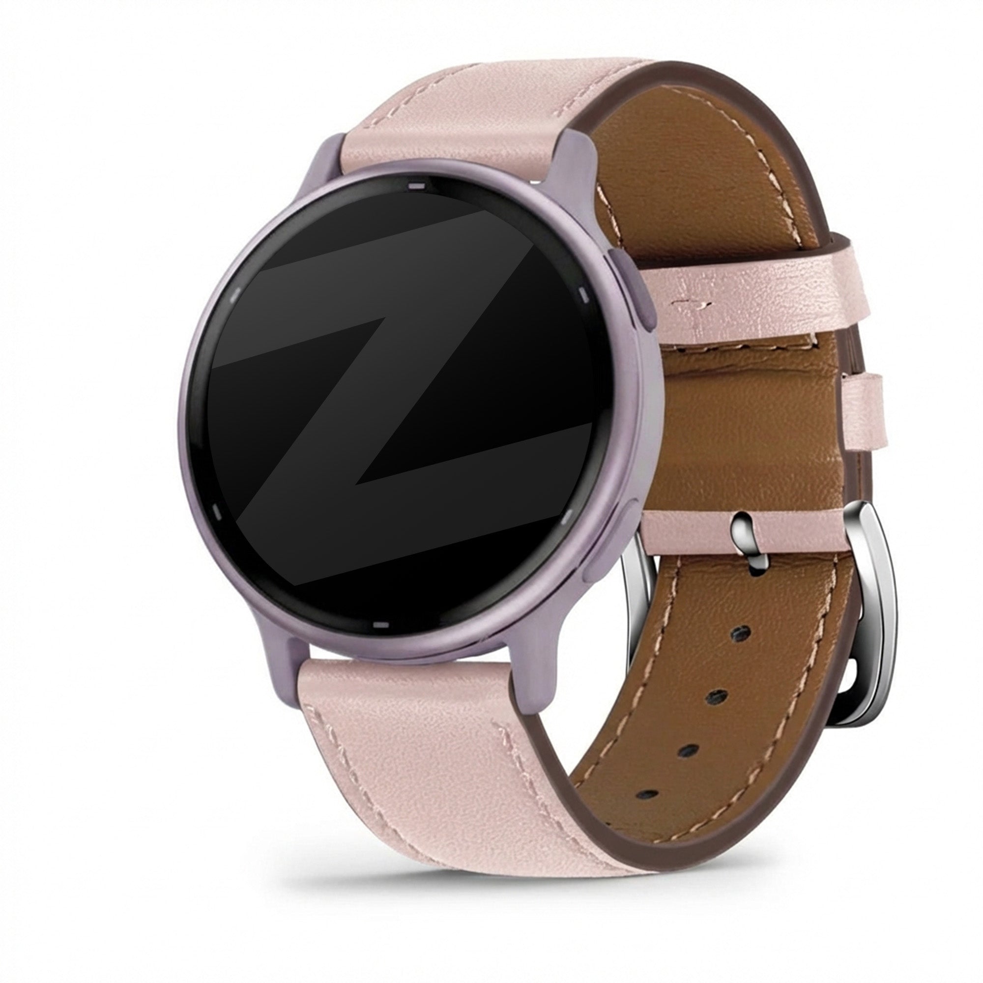Bandz Bracelet cuir 'Deluxe' Garmin Vivoactive 5 (rose)