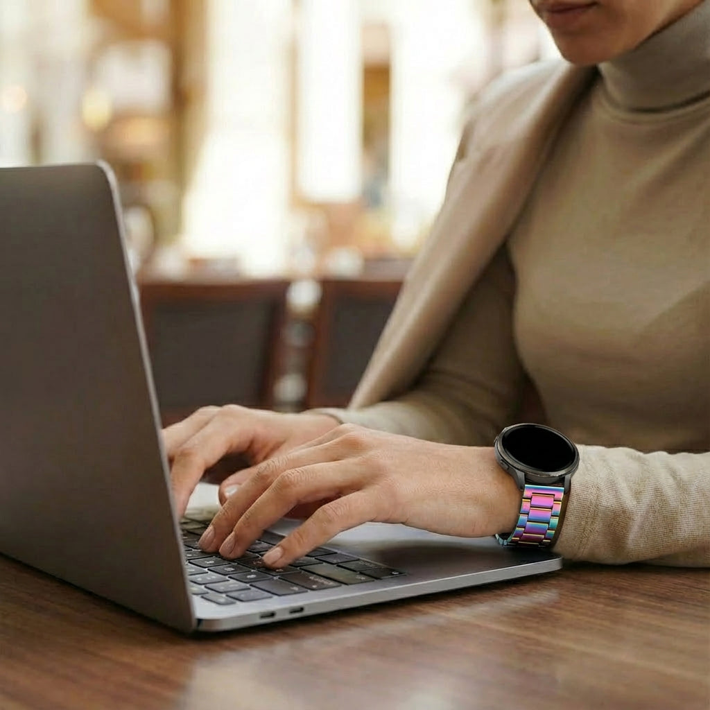 Bandz Garmin Venu 2s Steel Strap 'Classic' (Pearlescent)