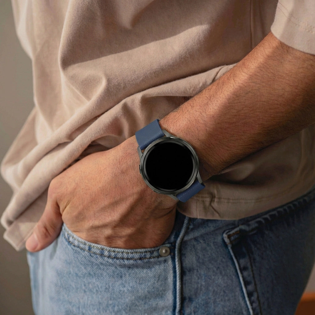 Bandz Bracelet silicone 'Premium' Garmin Approach J1 (bleu foncé)