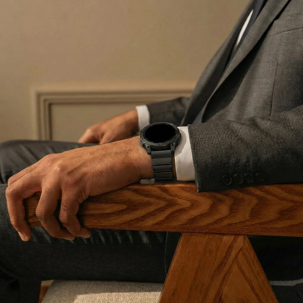 Bracelet titane hybride Garmin Fenix 7 (noir)