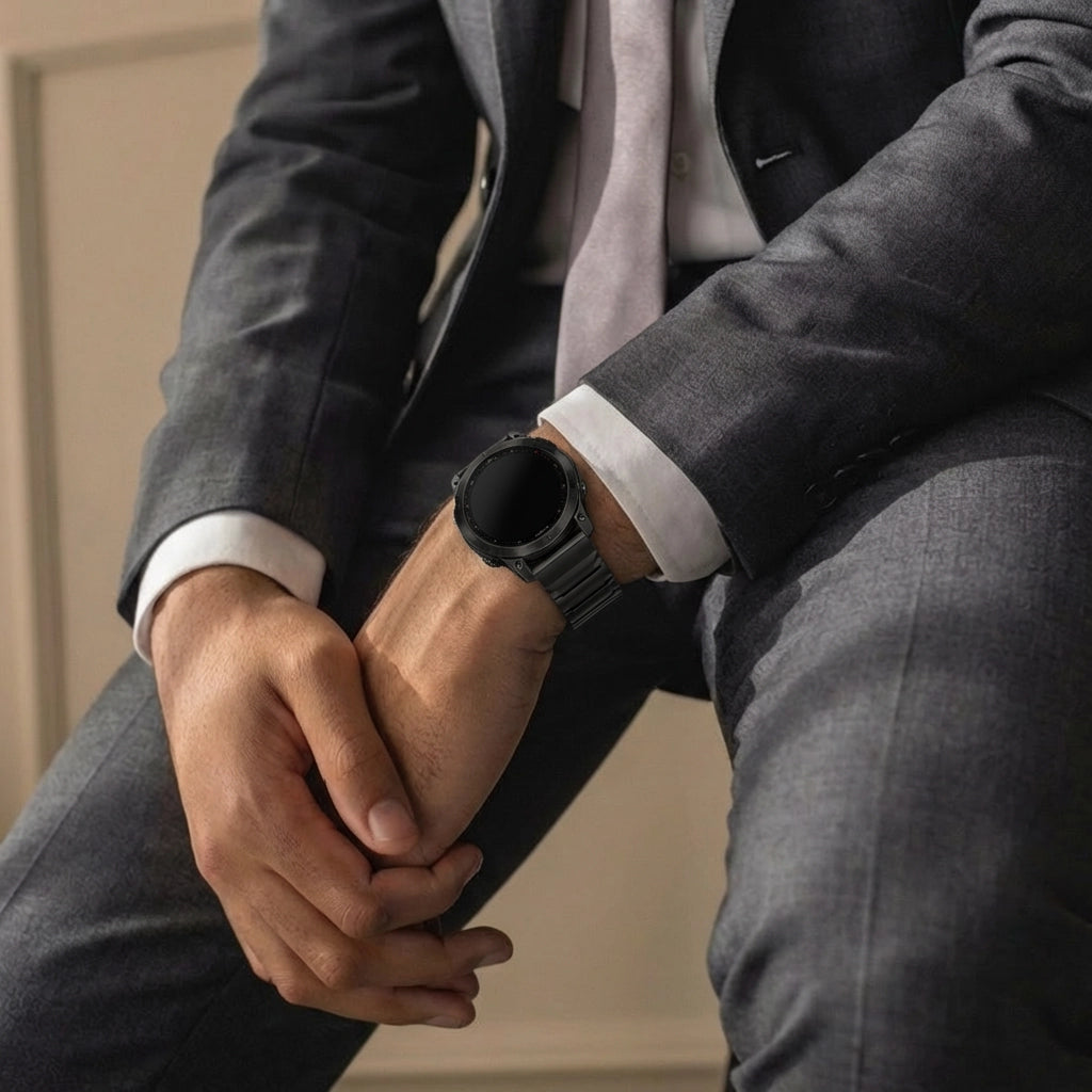 Bracelet titane hybride Garmin Fenix 7 (noir)