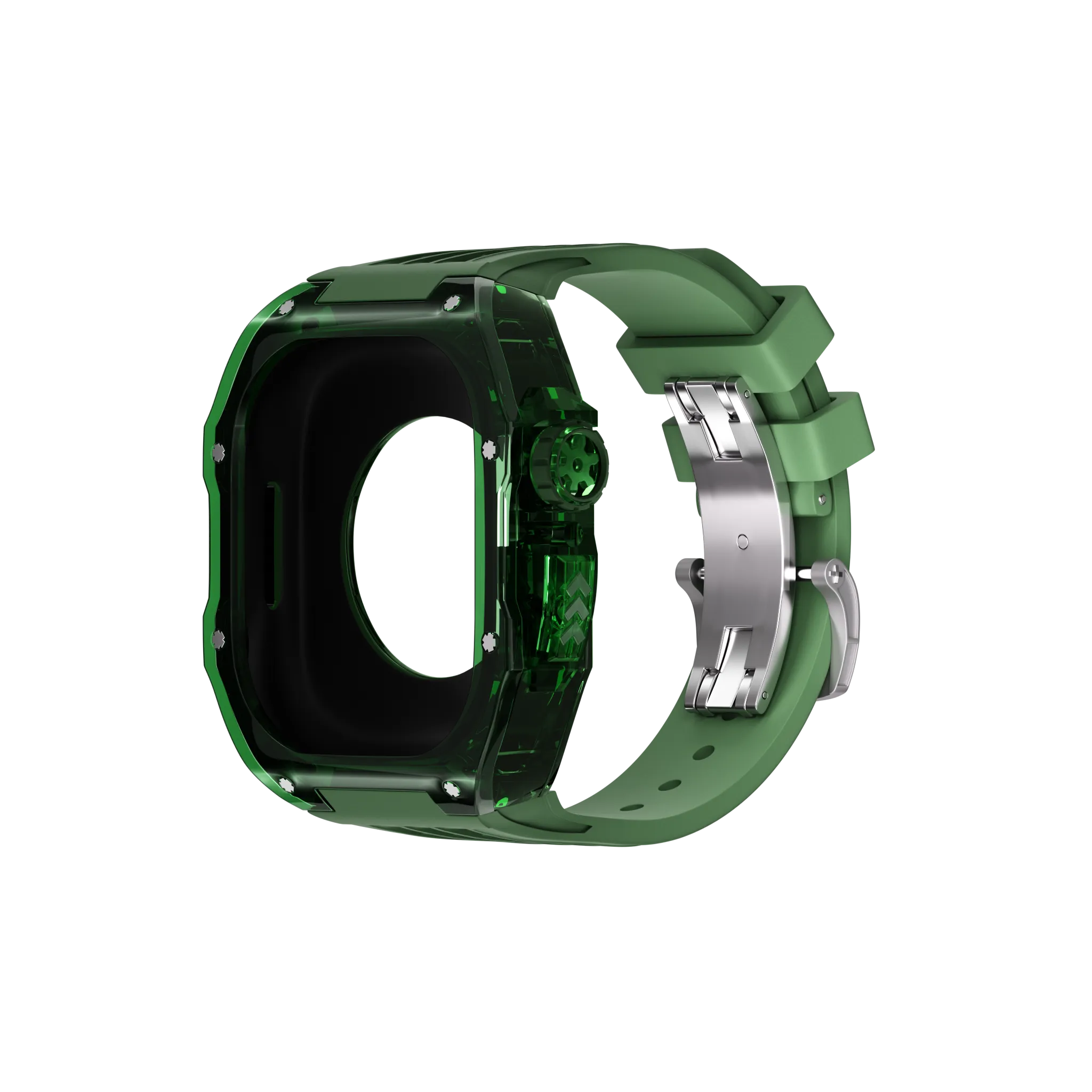 Reqior Boîtier en polymère avec bracelet en caoutchouc Apple Watch 45mm (vert)