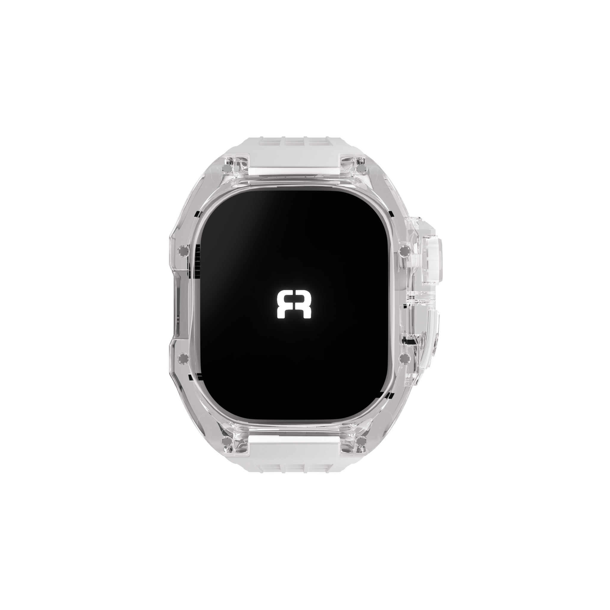 Reqior Boîtier en polymère avec bracelet en caoutchouc Apple Watch 45mm (transparente)