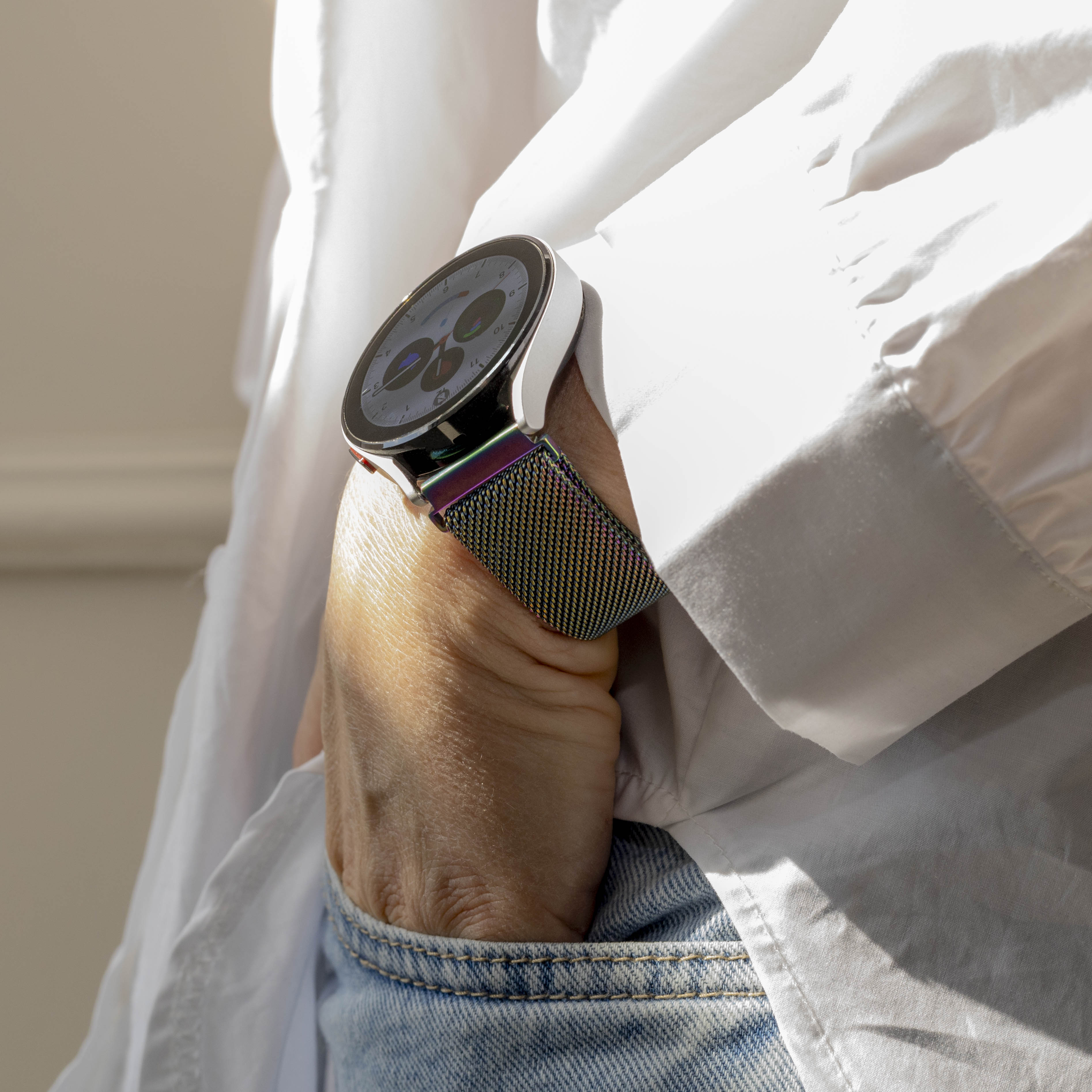 Samsung Galaxy Watch 3 Milanese Strap 41mm (Pearlescent)