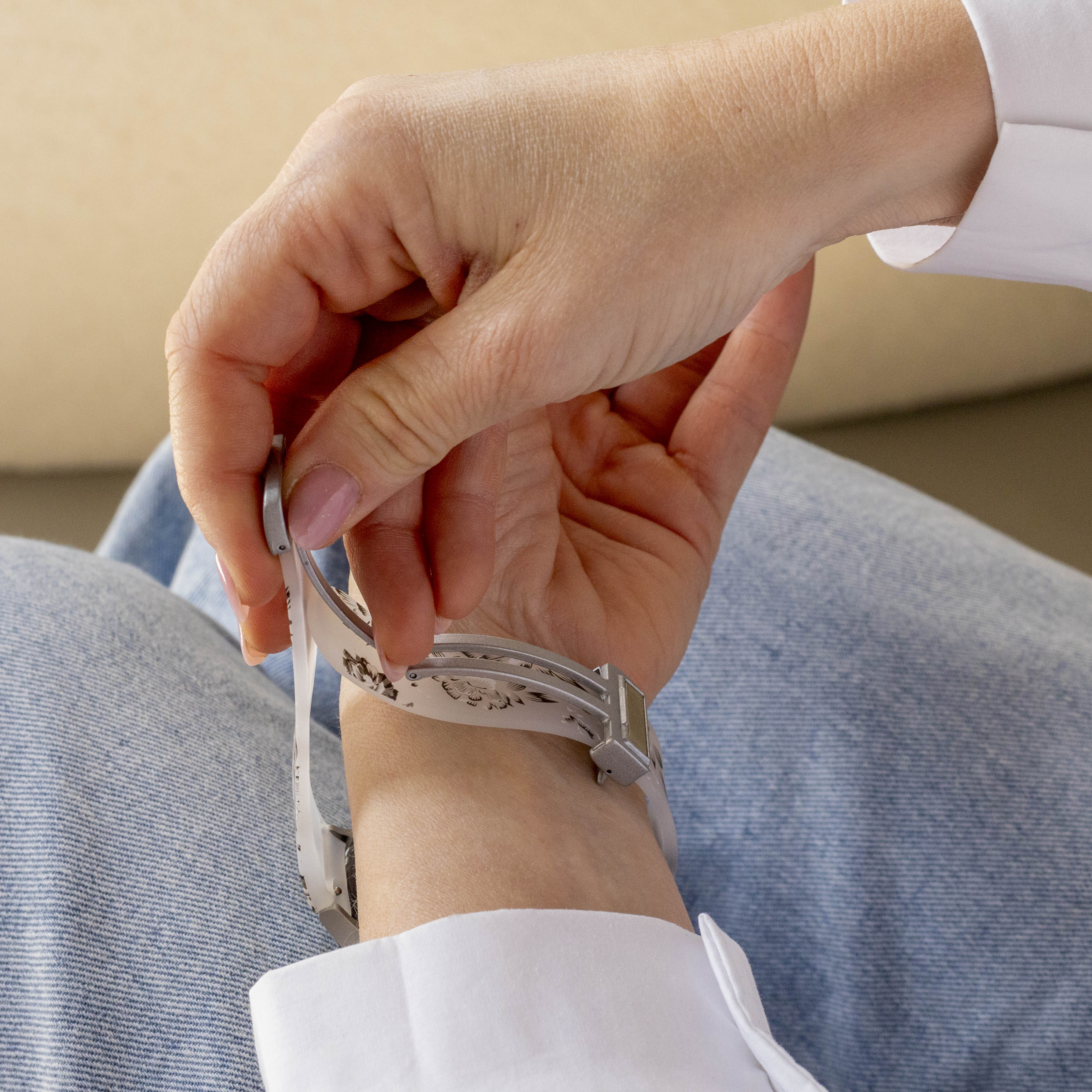 Bracelet magnetique Transparent Flower Samsung Galaxy Watch 5 40mm