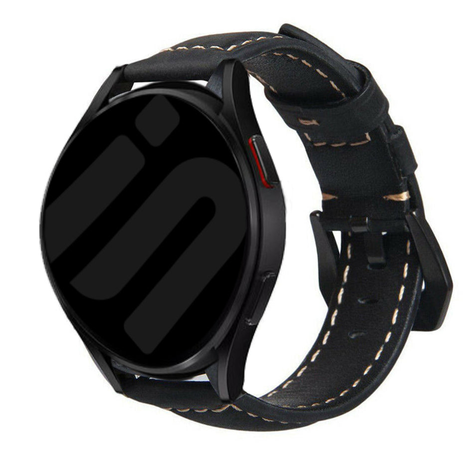 Bracelet cuir Withings ScanWatch 2 - 42mm (noir)