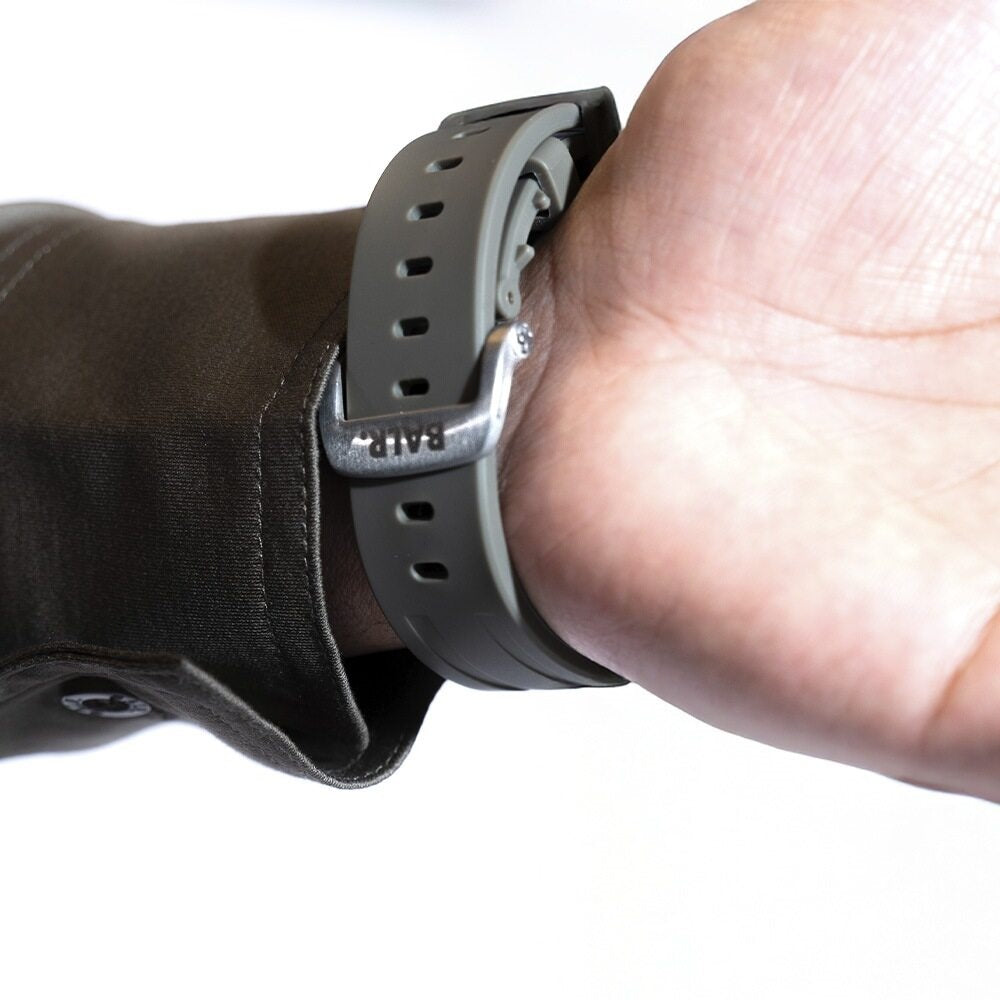 BALR. Apple Watch Ultra Liquid Silicone Strap (Brown/Silver)