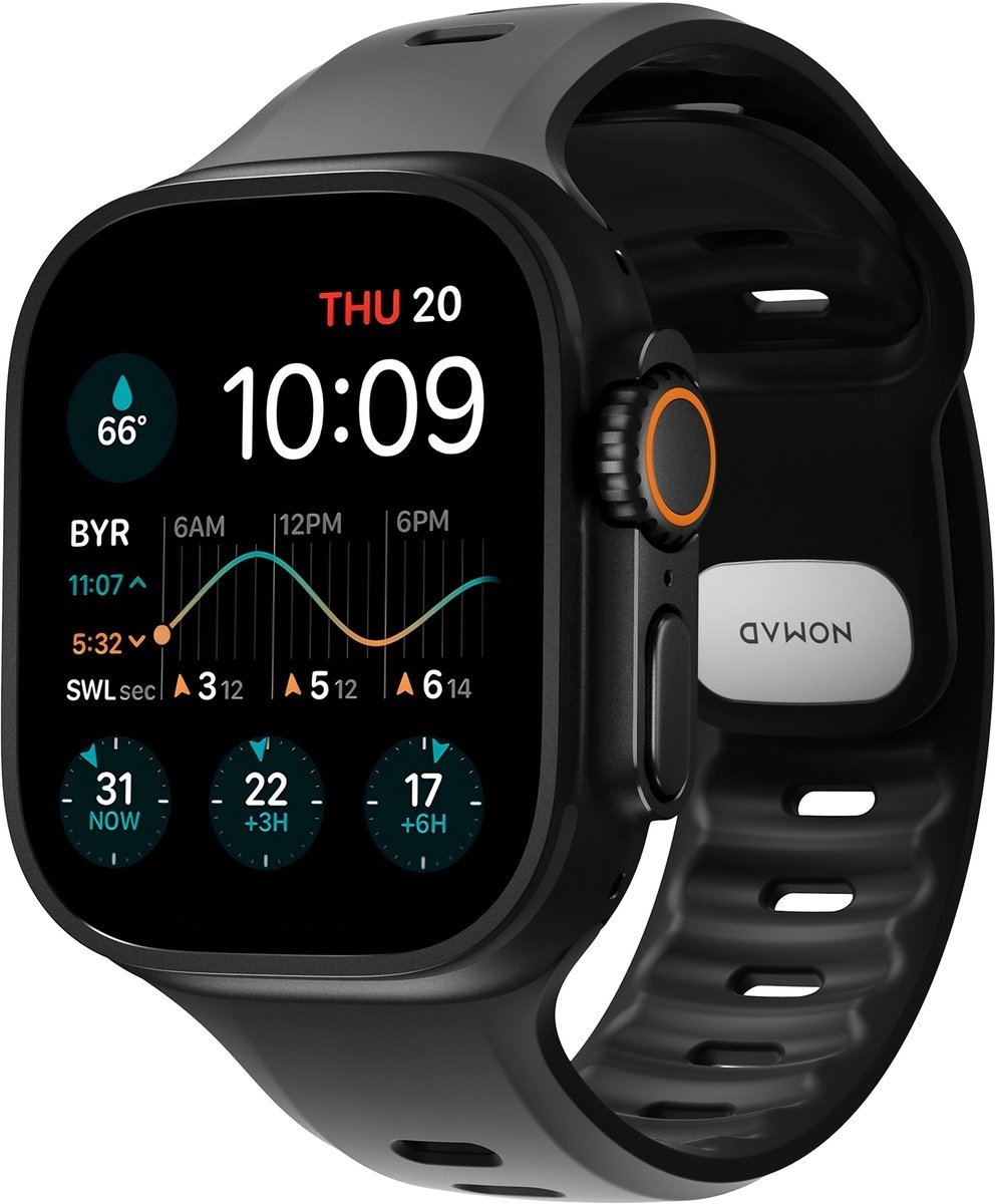 Nomad Bracelet silicone Tempo Apple Watch (noir)
