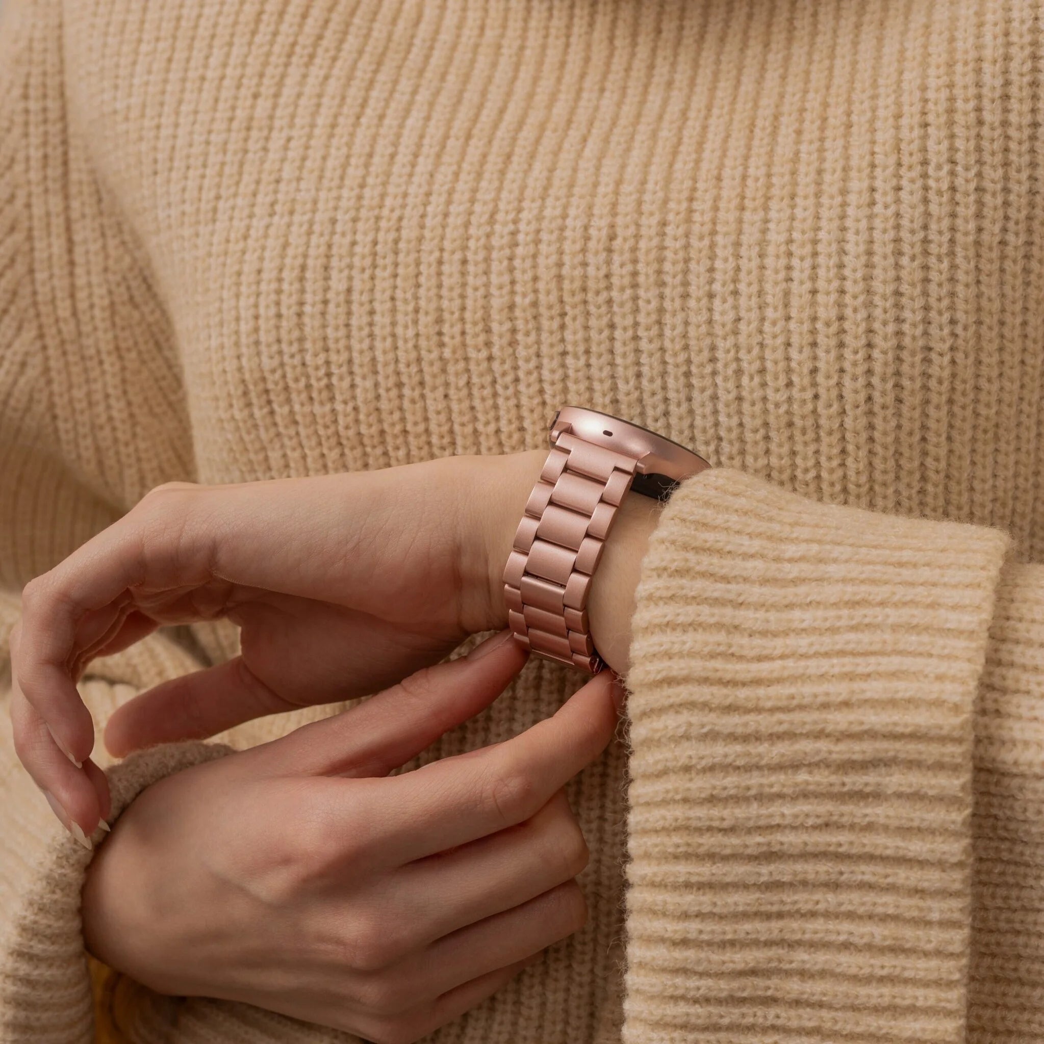 Bracelet acier Samsung Galaxy Watch 3 45mm (rose)