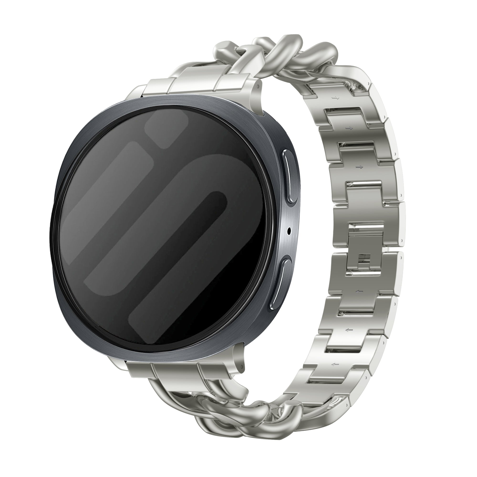 Bracelet acier chaîne Samsung Galaxy Watch 8 - 40mm (lumière stellaire)