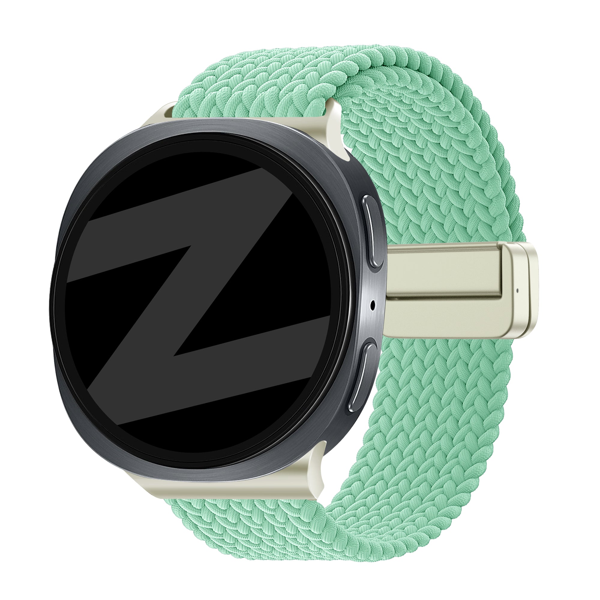 Bandz Bracelet tressé magnétique Samsung Galaxy Watch 9 - 40mm (vert menthe)