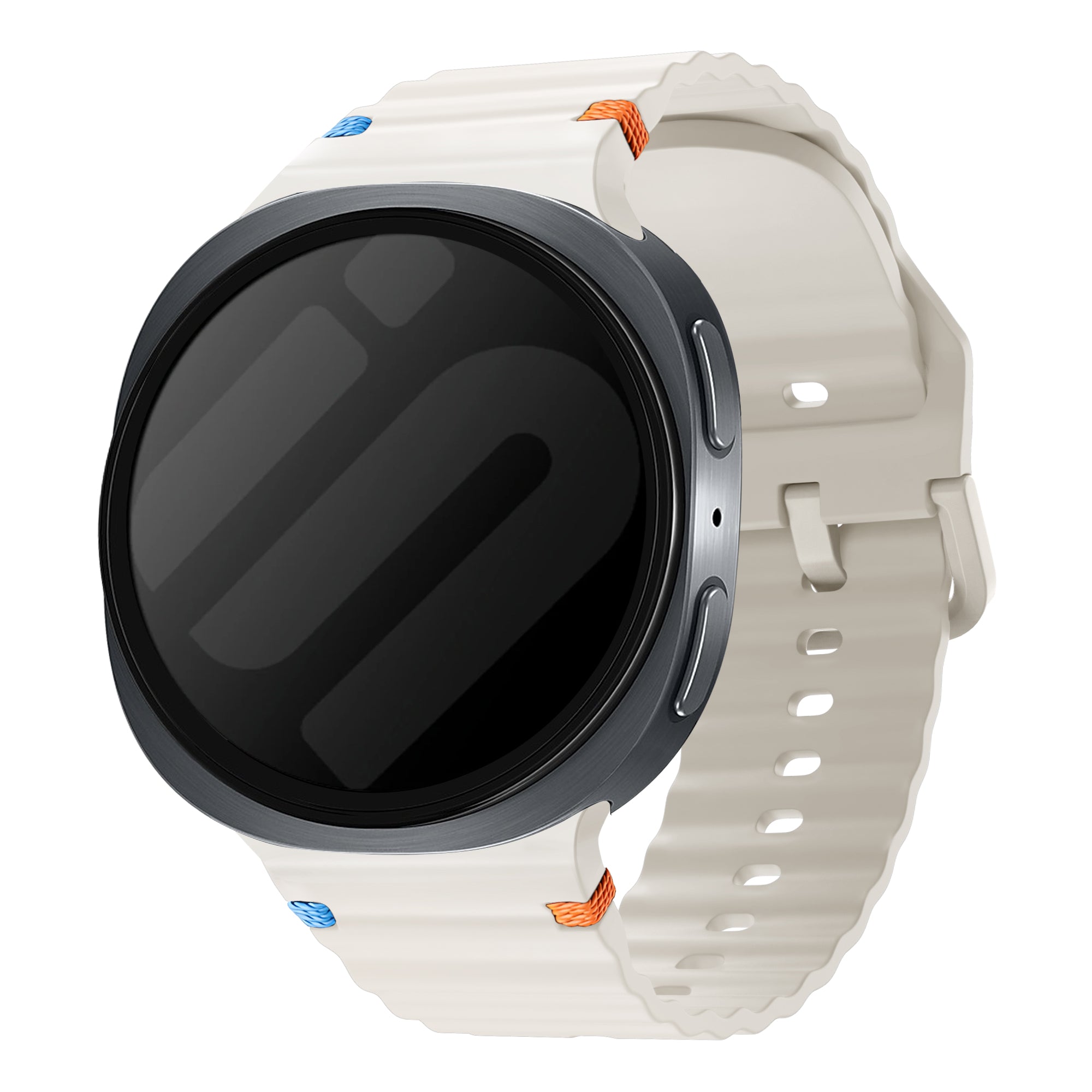 Bracelet silicone ondulé Samsung Galaxy Watch 9 - 40mm (lumière stellaire)