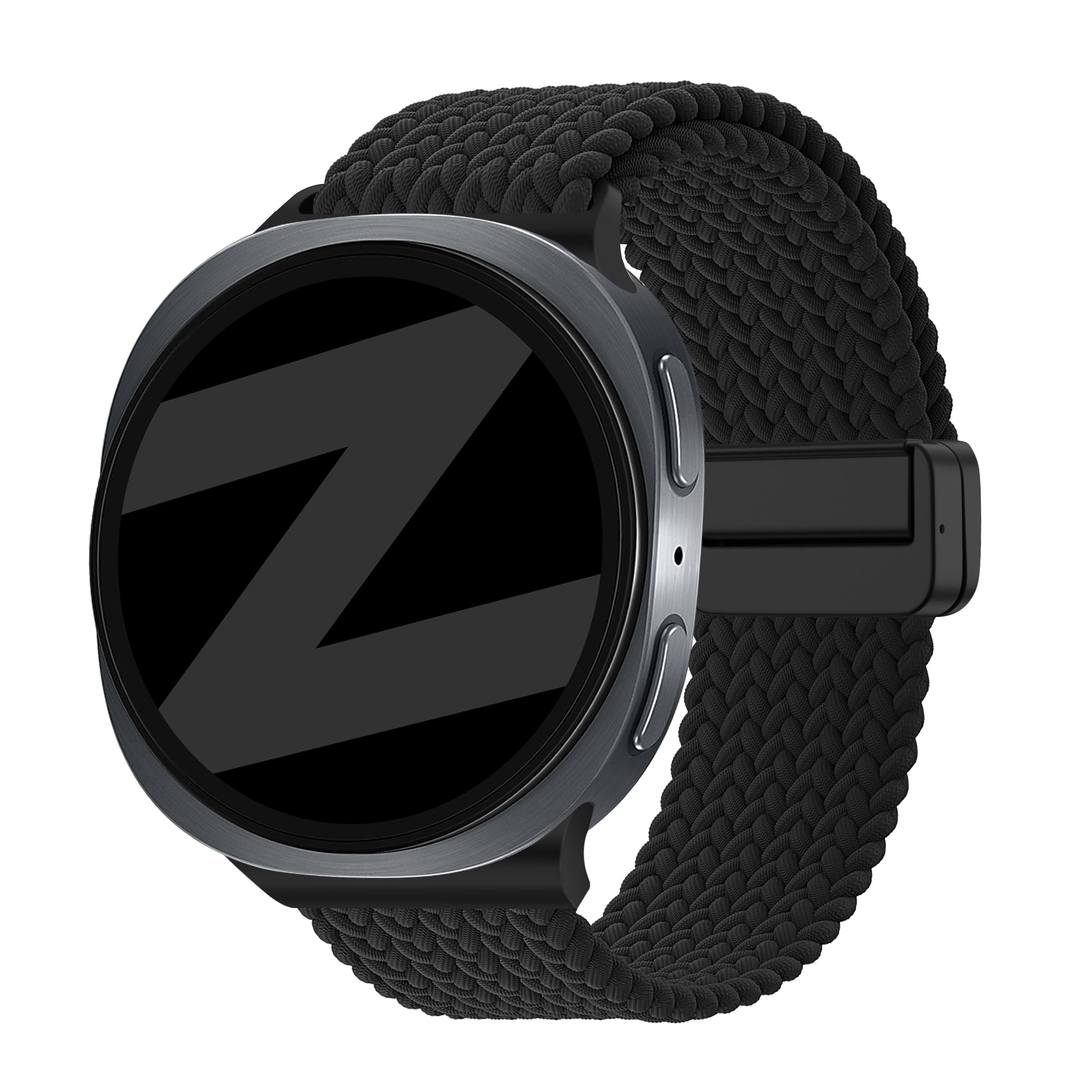 Bandz Samsung Galaxy Watch 9 - 44mm Magnetic Braided Strap (Black)