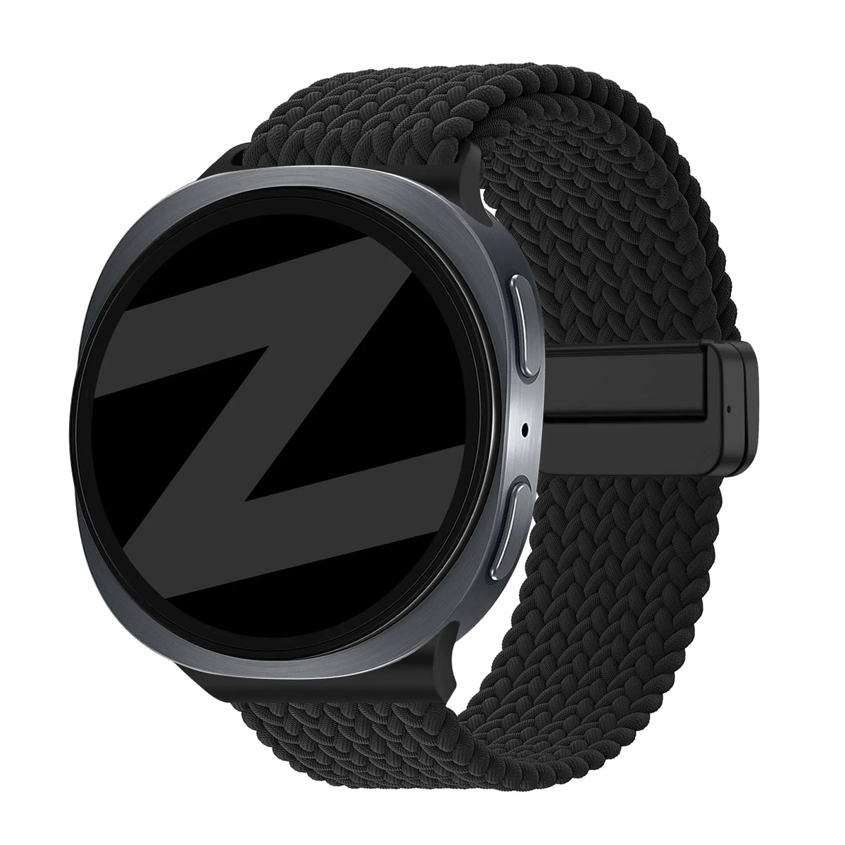 Bandz Bracelet tressé magnétique Samsung Galaxy Watch 9 - 44mm (noir)