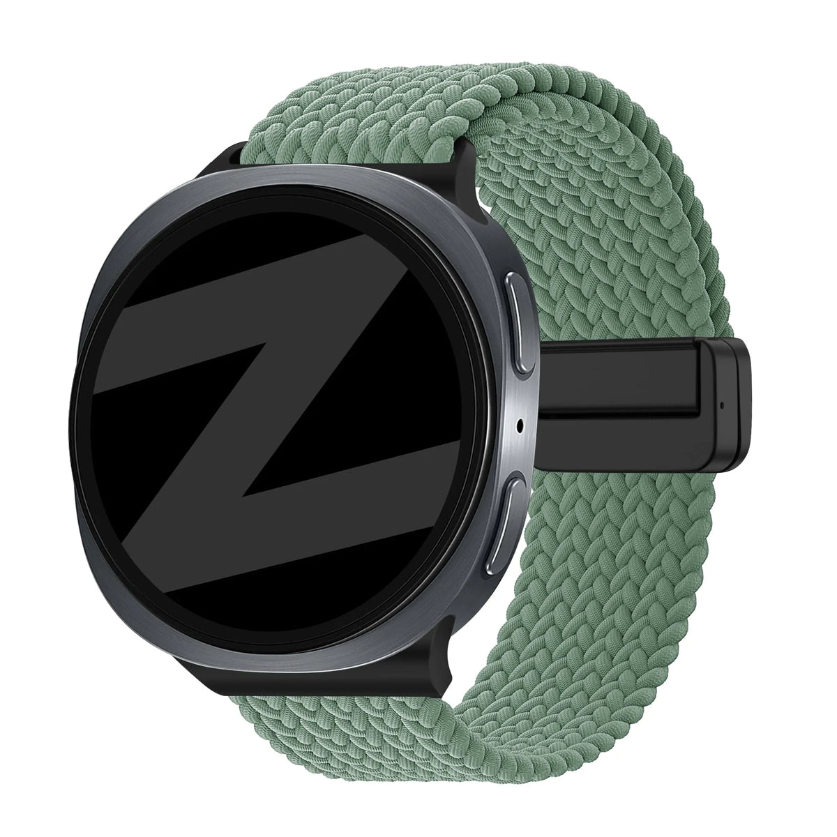 Bandz Bracelet tressé magnétique Samsung Galaxy Watch 9 - 44mm (viridien)