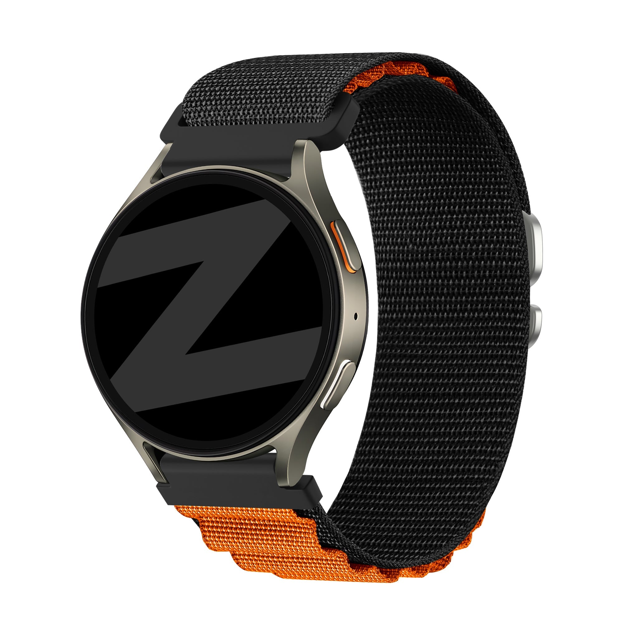 Bandz Bracelet nylon Alpine Samsung Galaxy Watch Active (noir/orange)