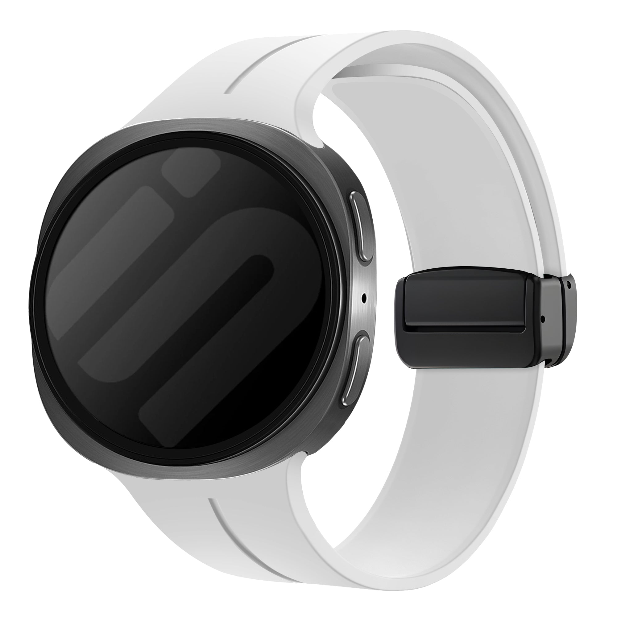 Bracelet silicone avec boucle-D Samsung Galaxy Watch 9 - 40mm (blanc)
