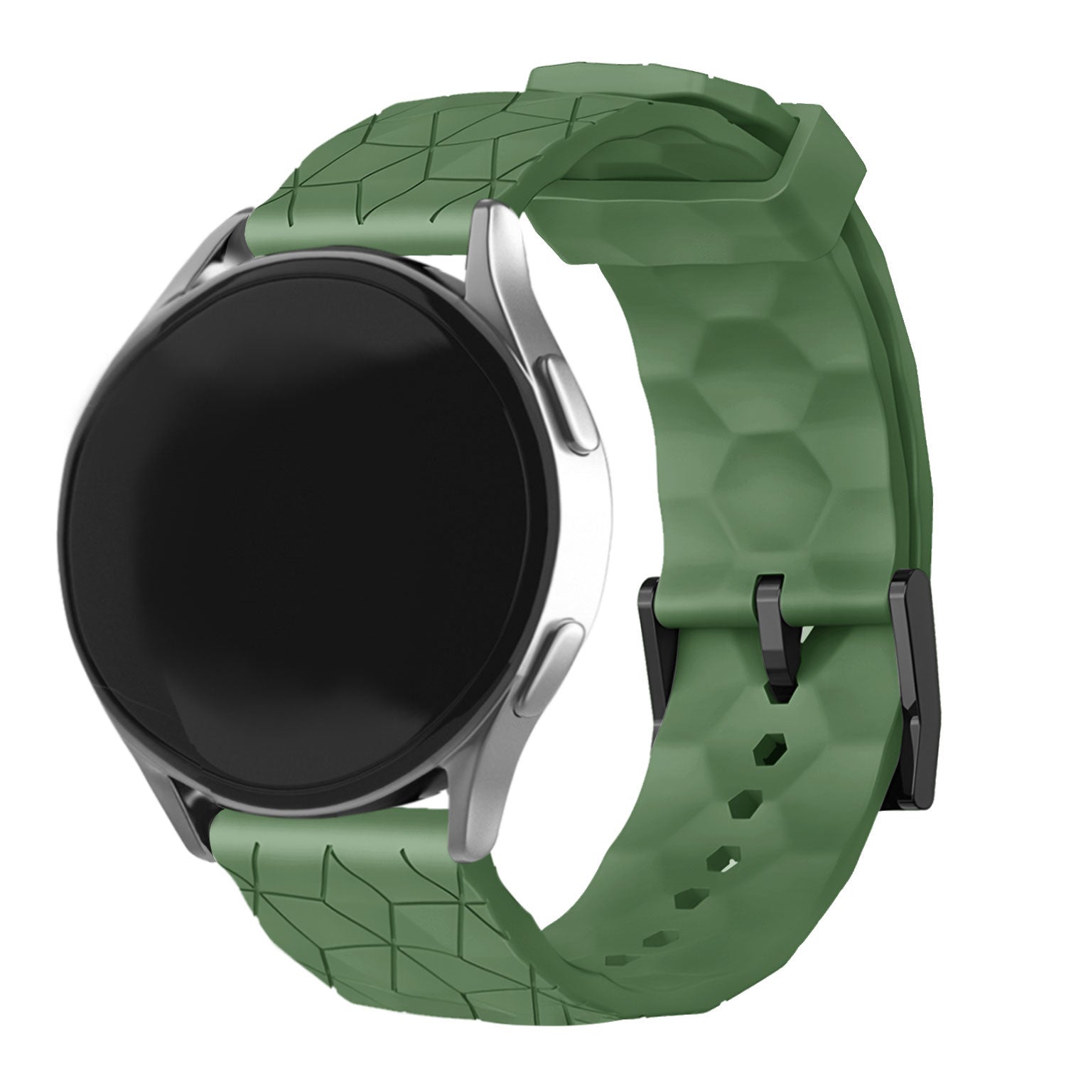Bracelet silicone 'Hexa' Amazfit Bip 3 (Pro) (vert militaire)
